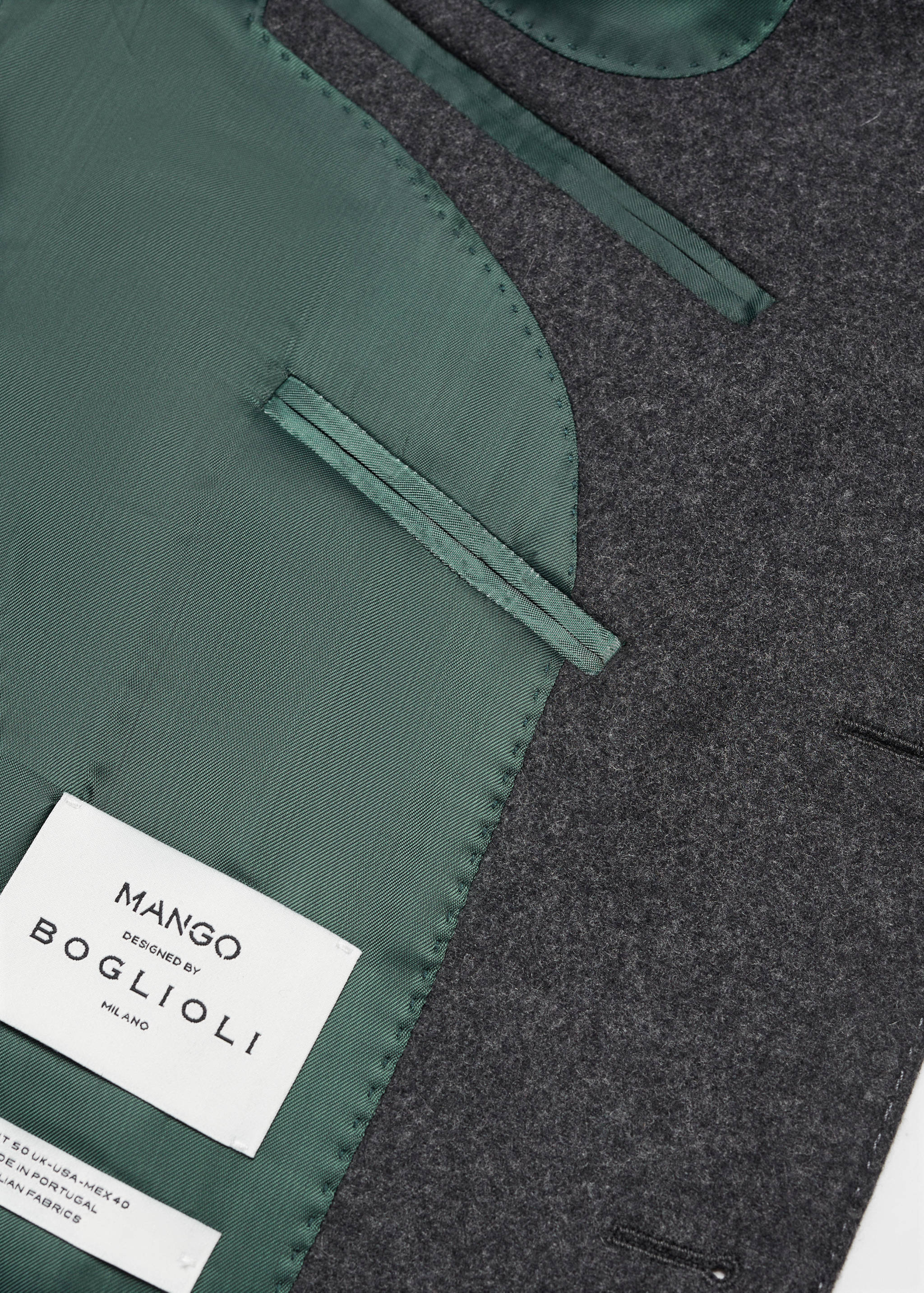 Virgin wool combined blazer - Details of the article 8