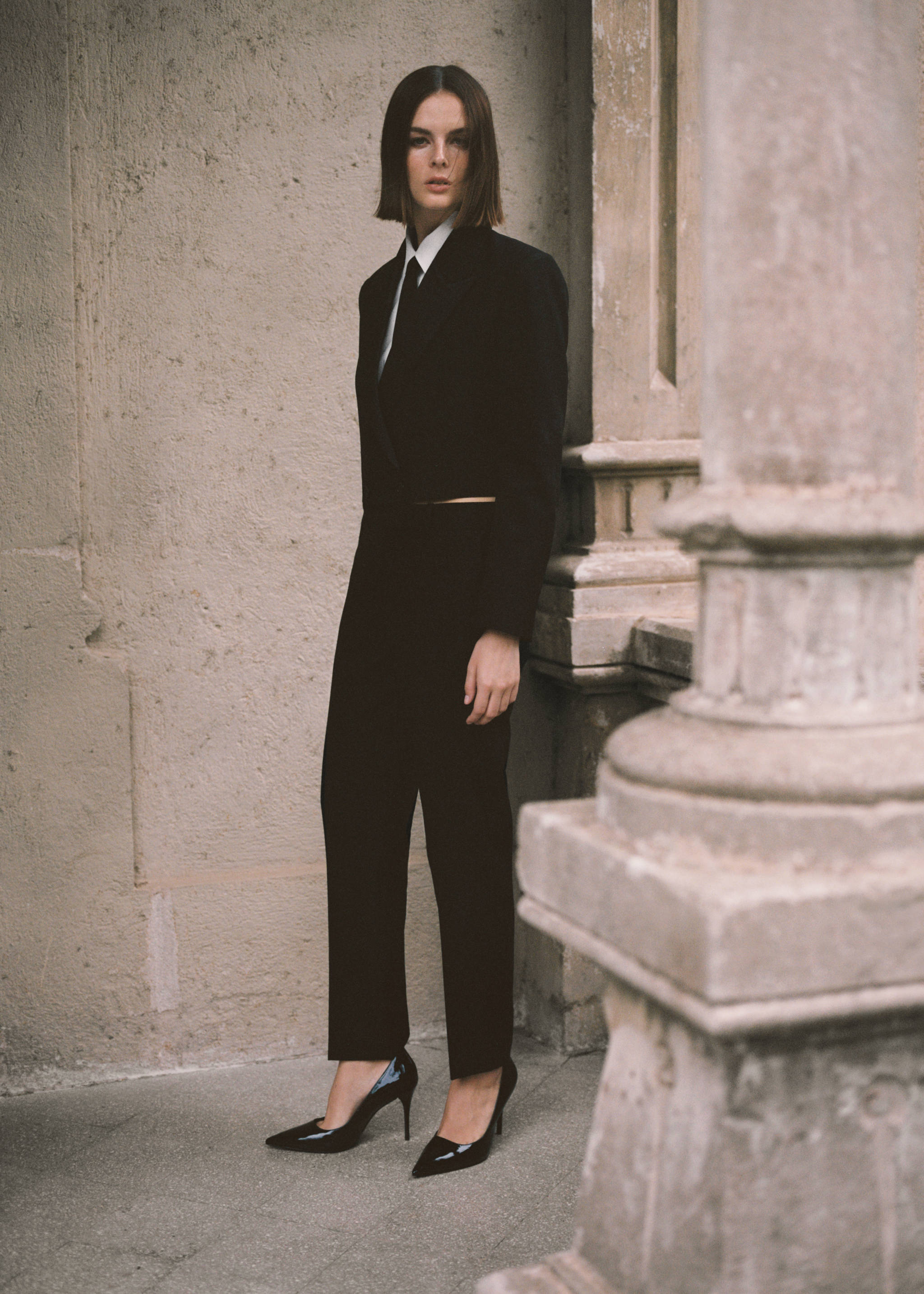 Укороченный пиджак с атласными деталями - Деталь изделия 9