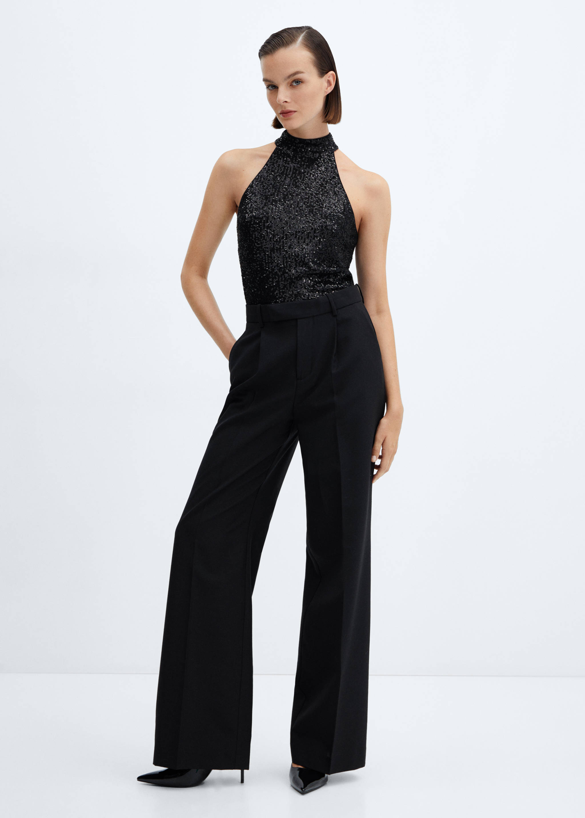 Sequined halter top - General plane