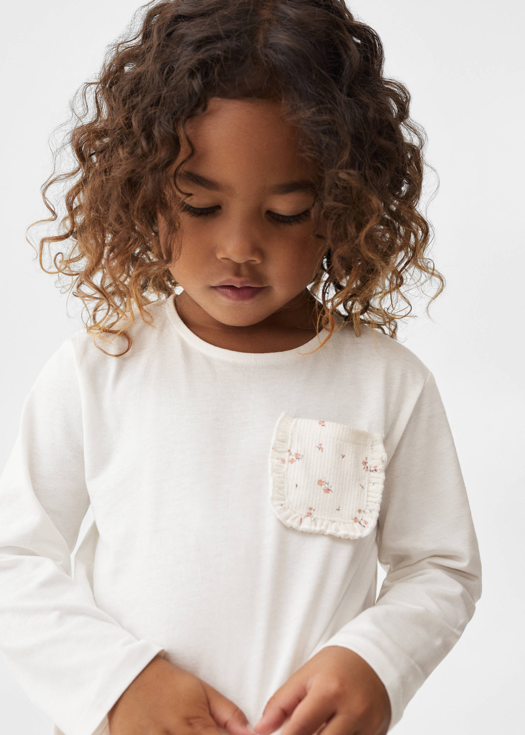 Baumwoll-T-Shirt mit Tasche - Detail des Artikels 1