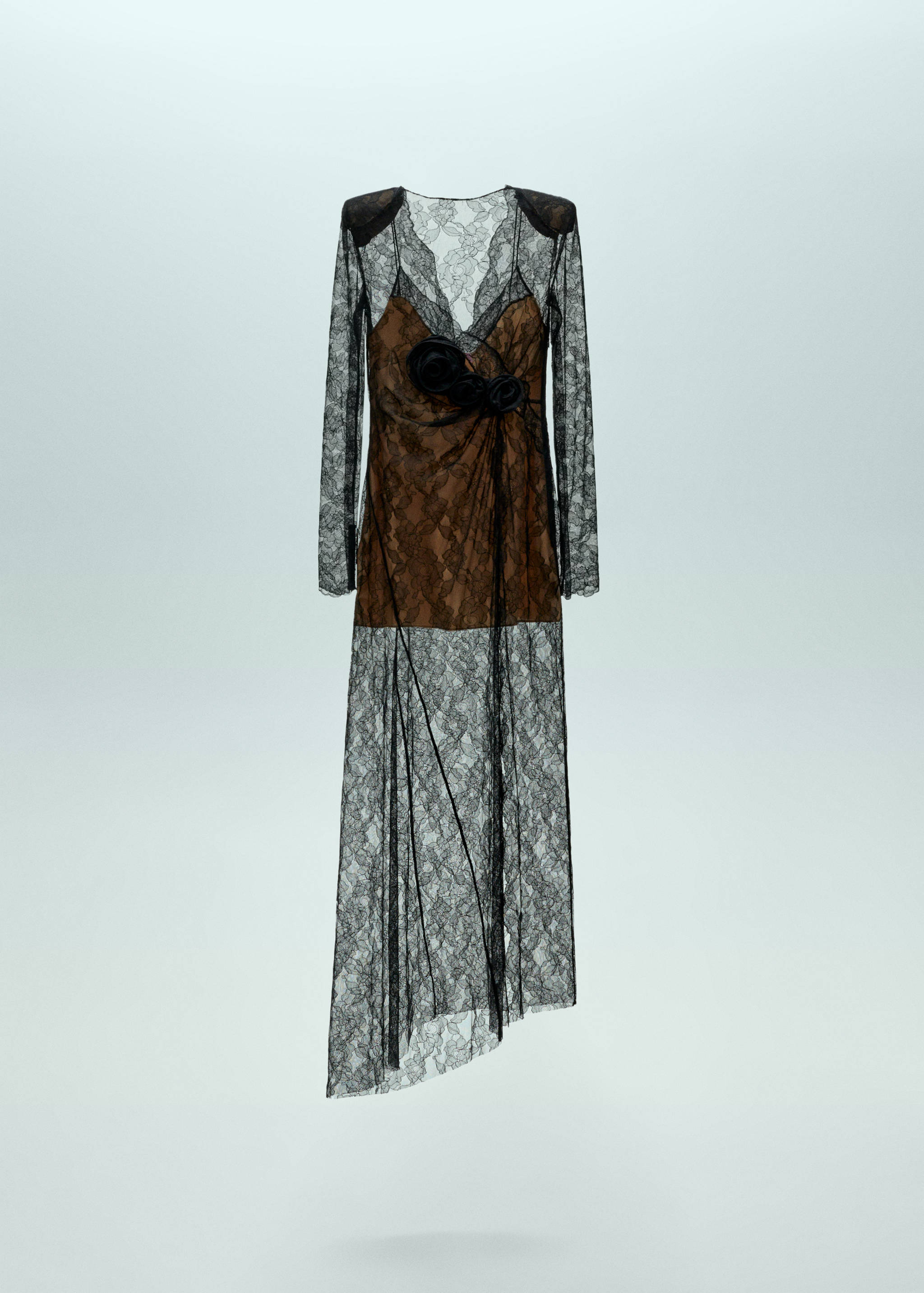 Lace dress with flower detail - Article without model