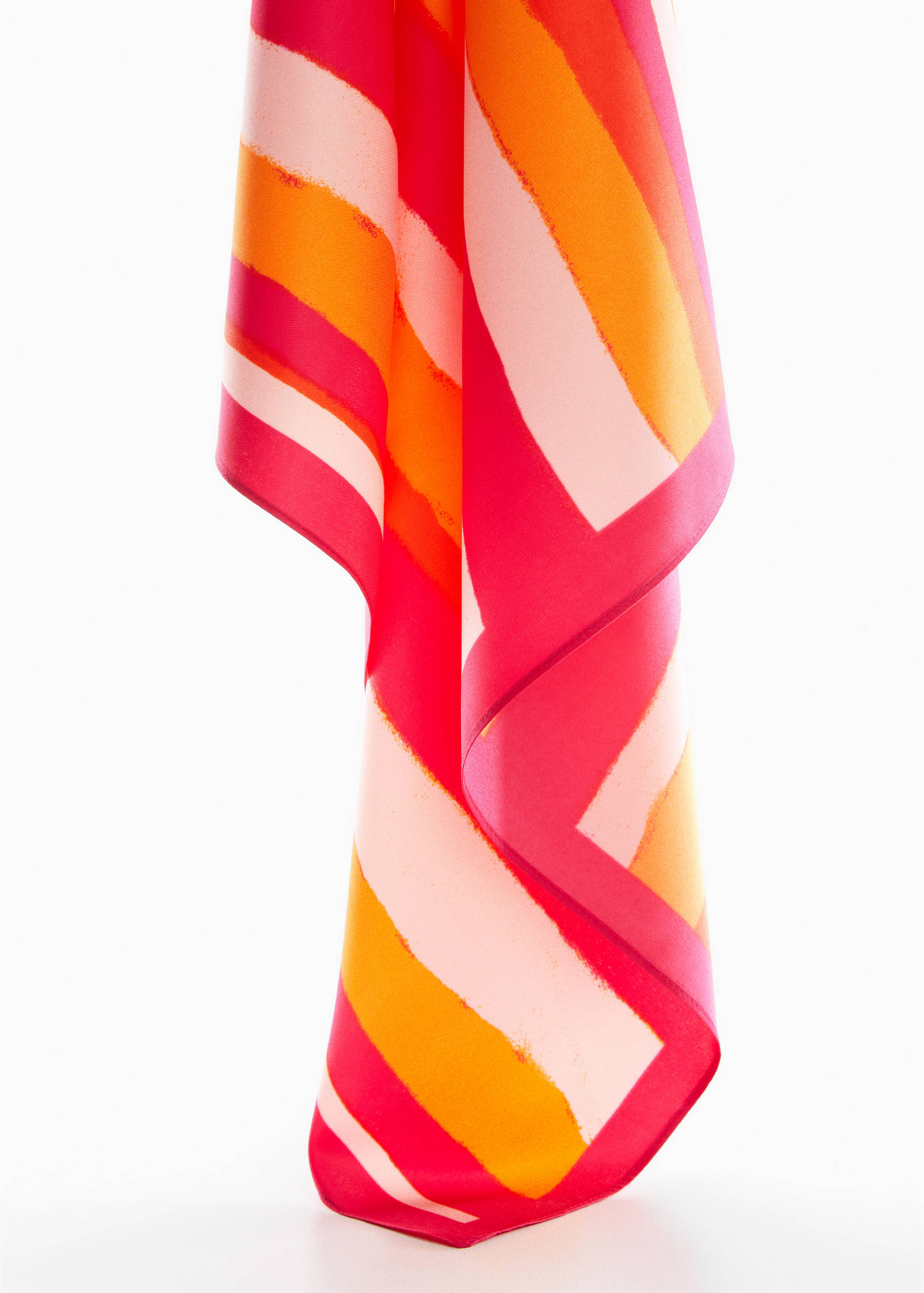 Multi-coloured striped scarf - Medium plane