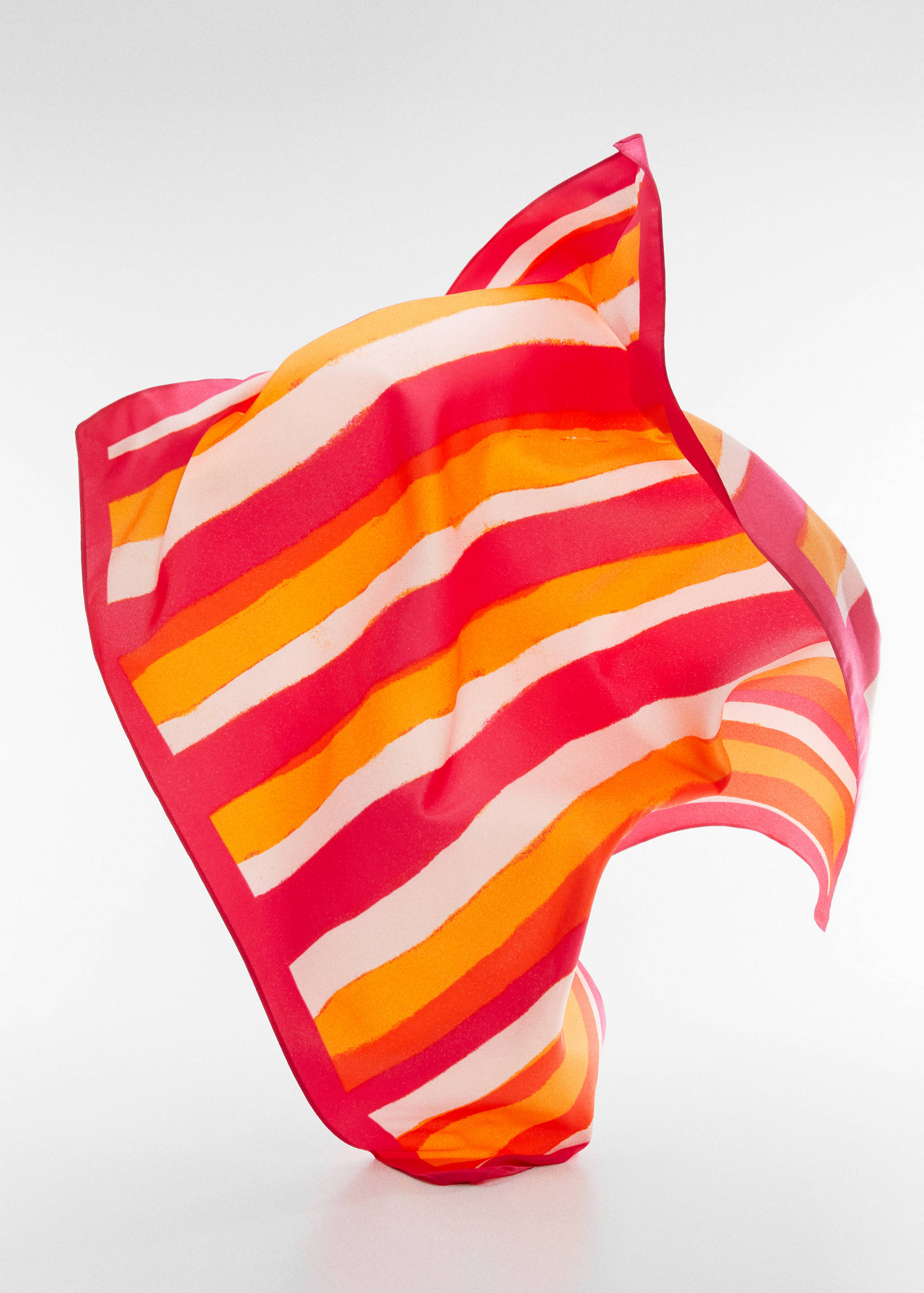 Multi-coloured striped scarf - Details of the article 5