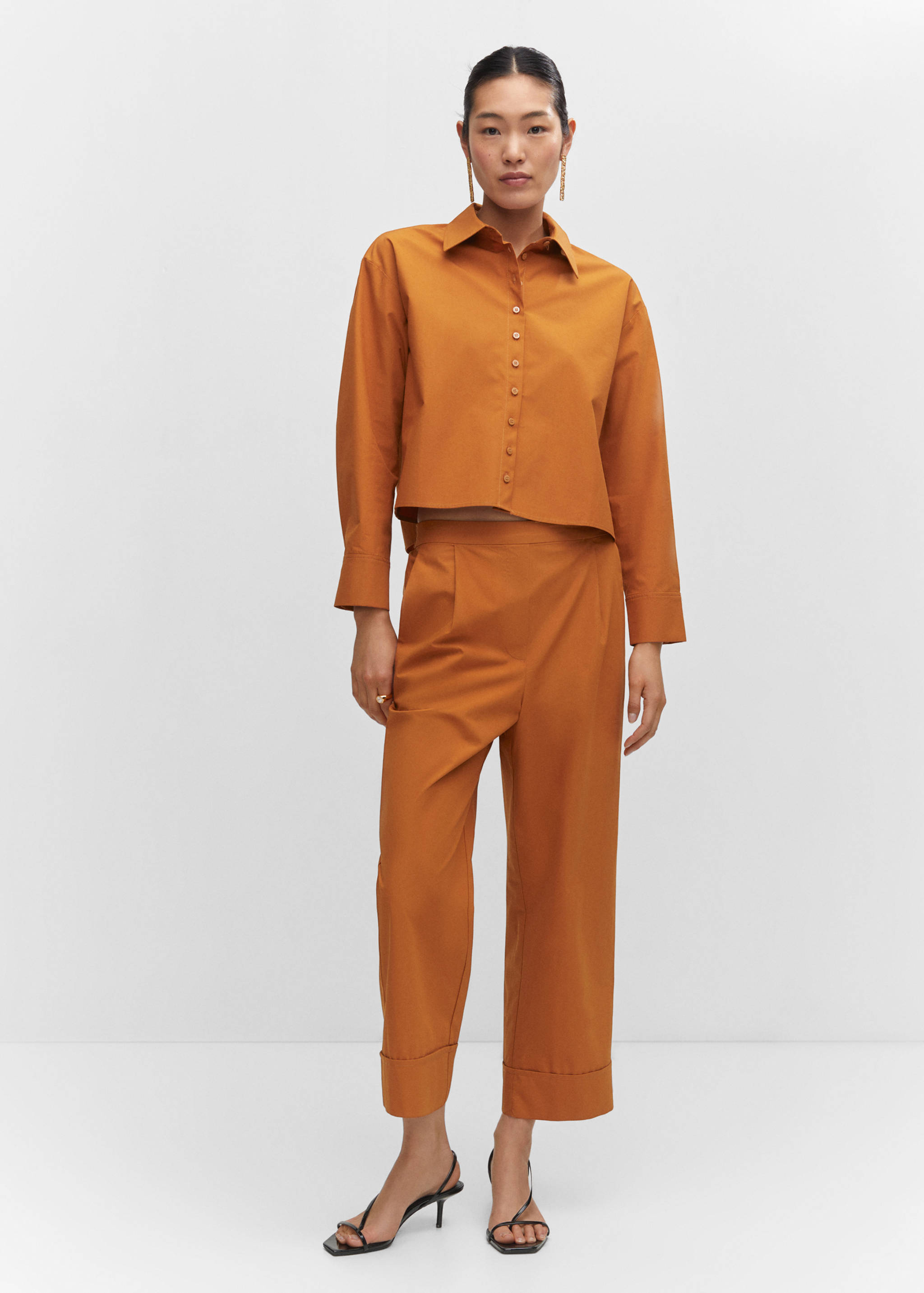 Pantalón culotte pinzas - Plano general