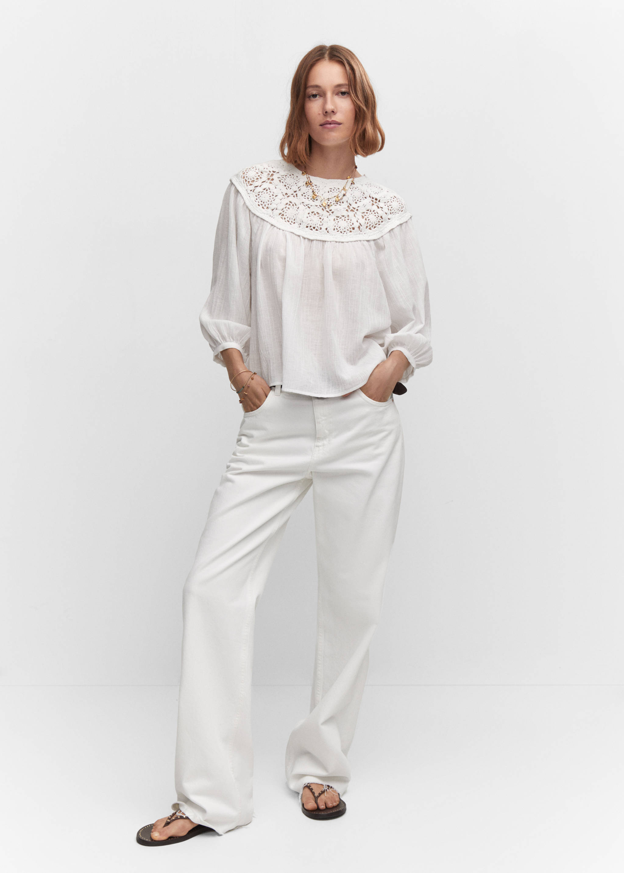 Blouse empiècement crochet - Plan général