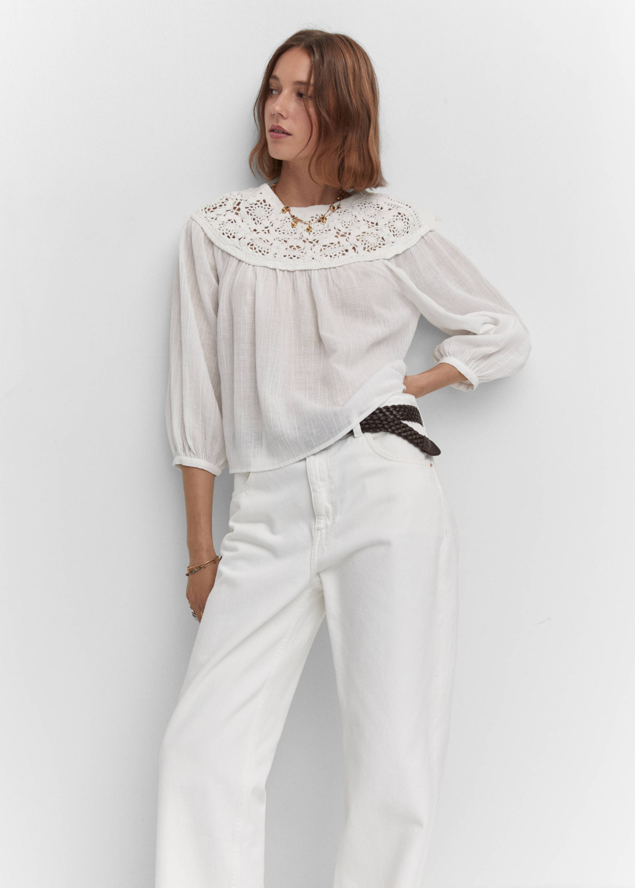 Blouse empiècement crochet - Détail de l'article 2