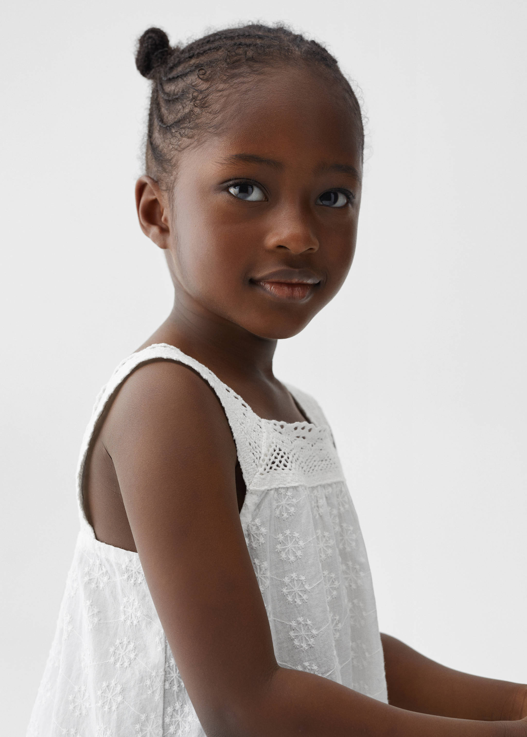 Embroidered cotton dress - Details of the article 1