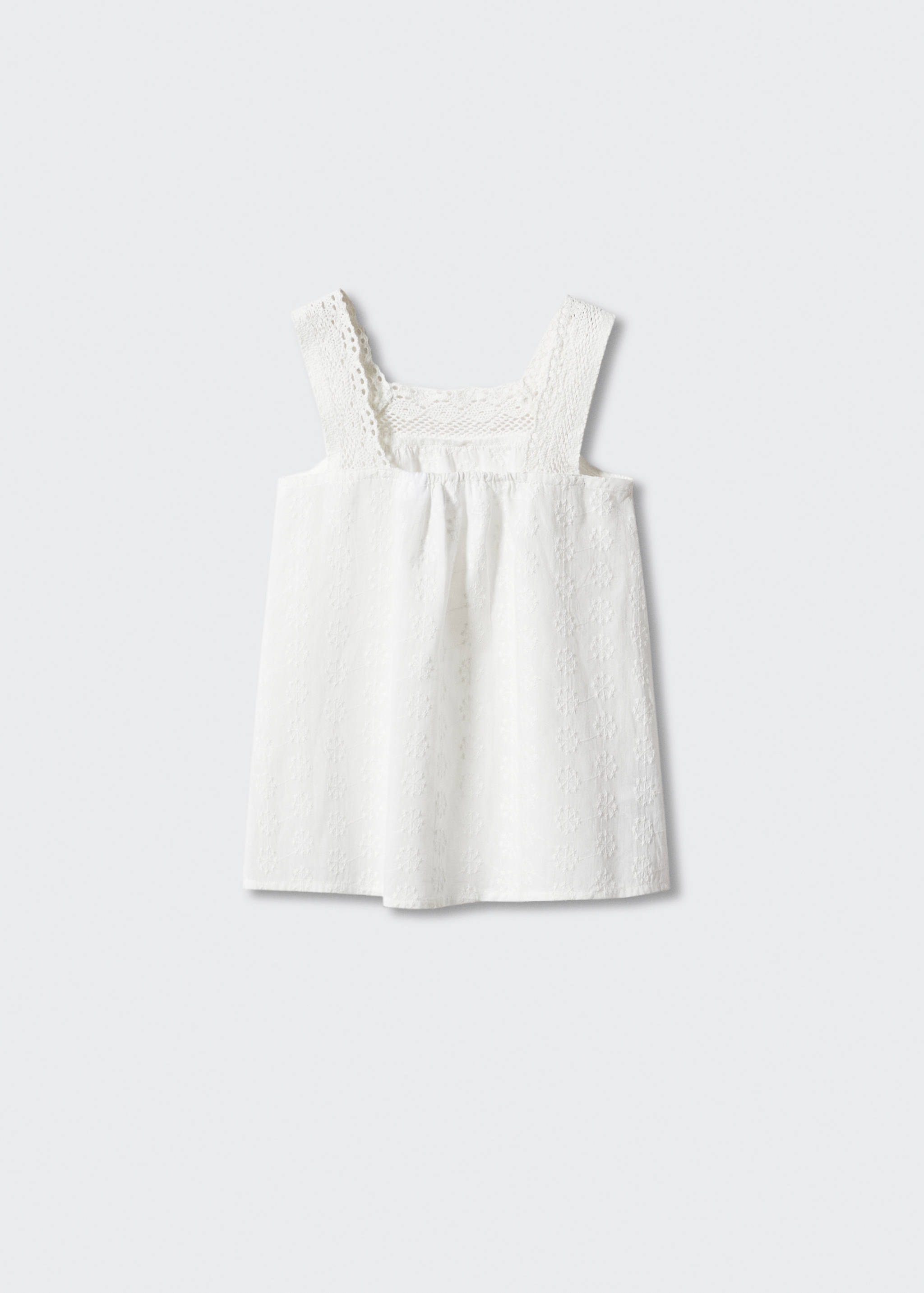 Embroidered cotton dress - Reverse of the article