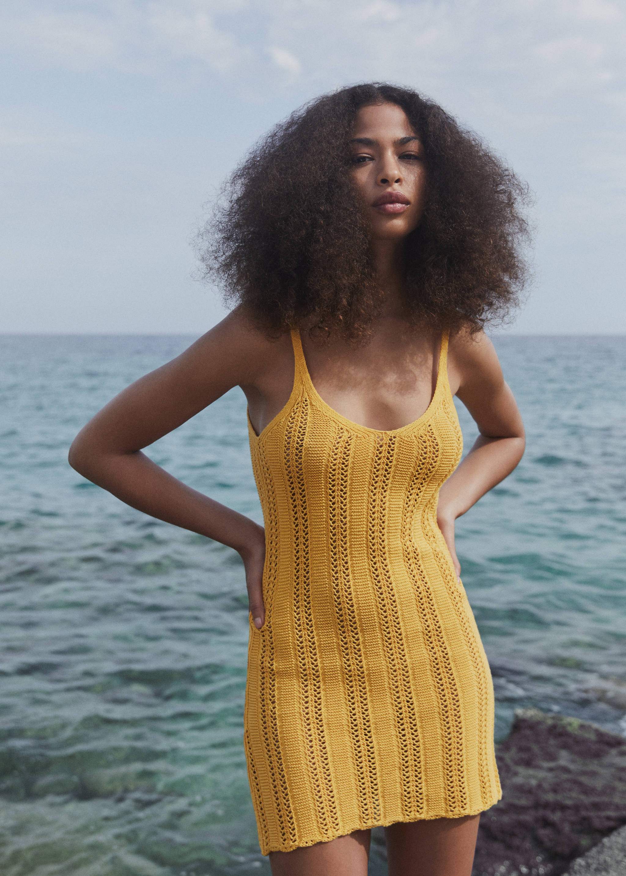 Úpletové šaty s ažurovým detailem - Detail zboží 6