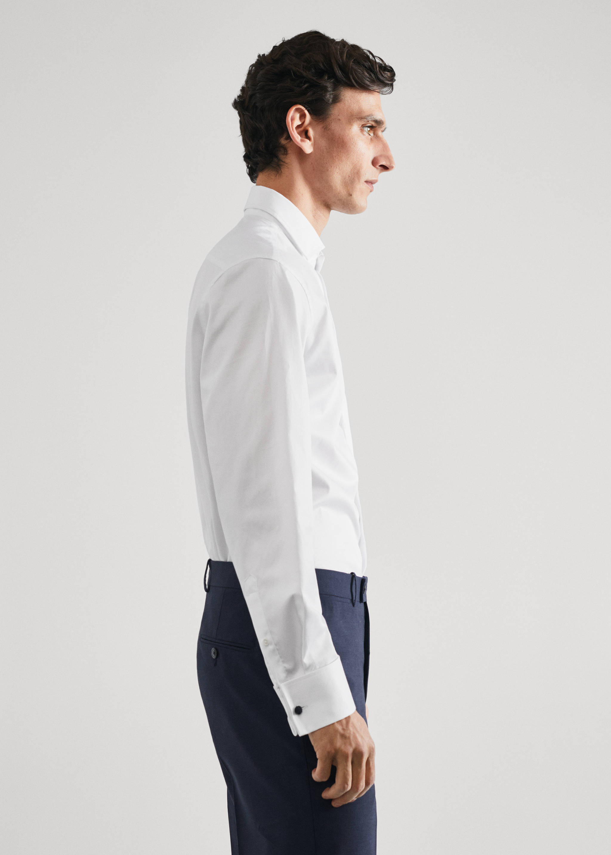 Chemise costume regular-fit tissu twill boutons de manchette - Détail de l'article 2