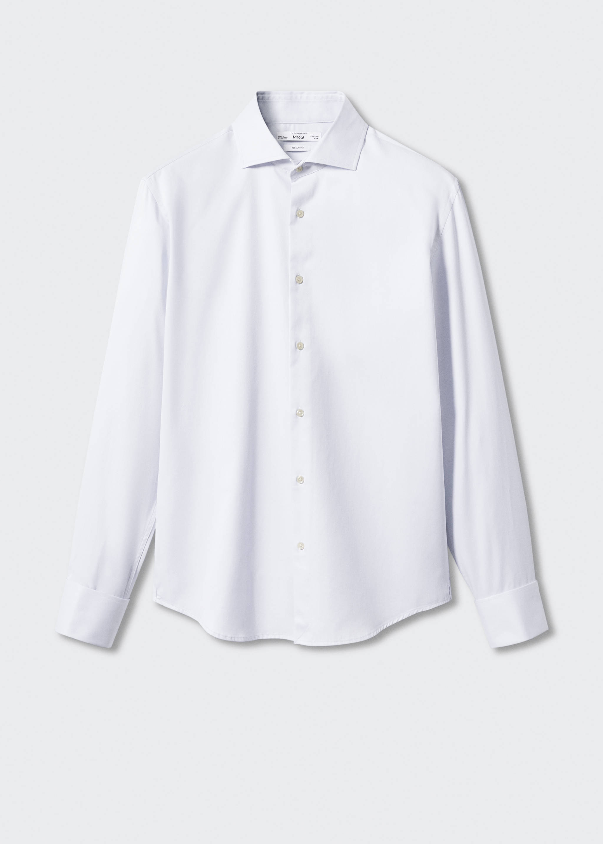 Chemise costume regular-fit tissu twill boutons de manchette - Article sans modèle