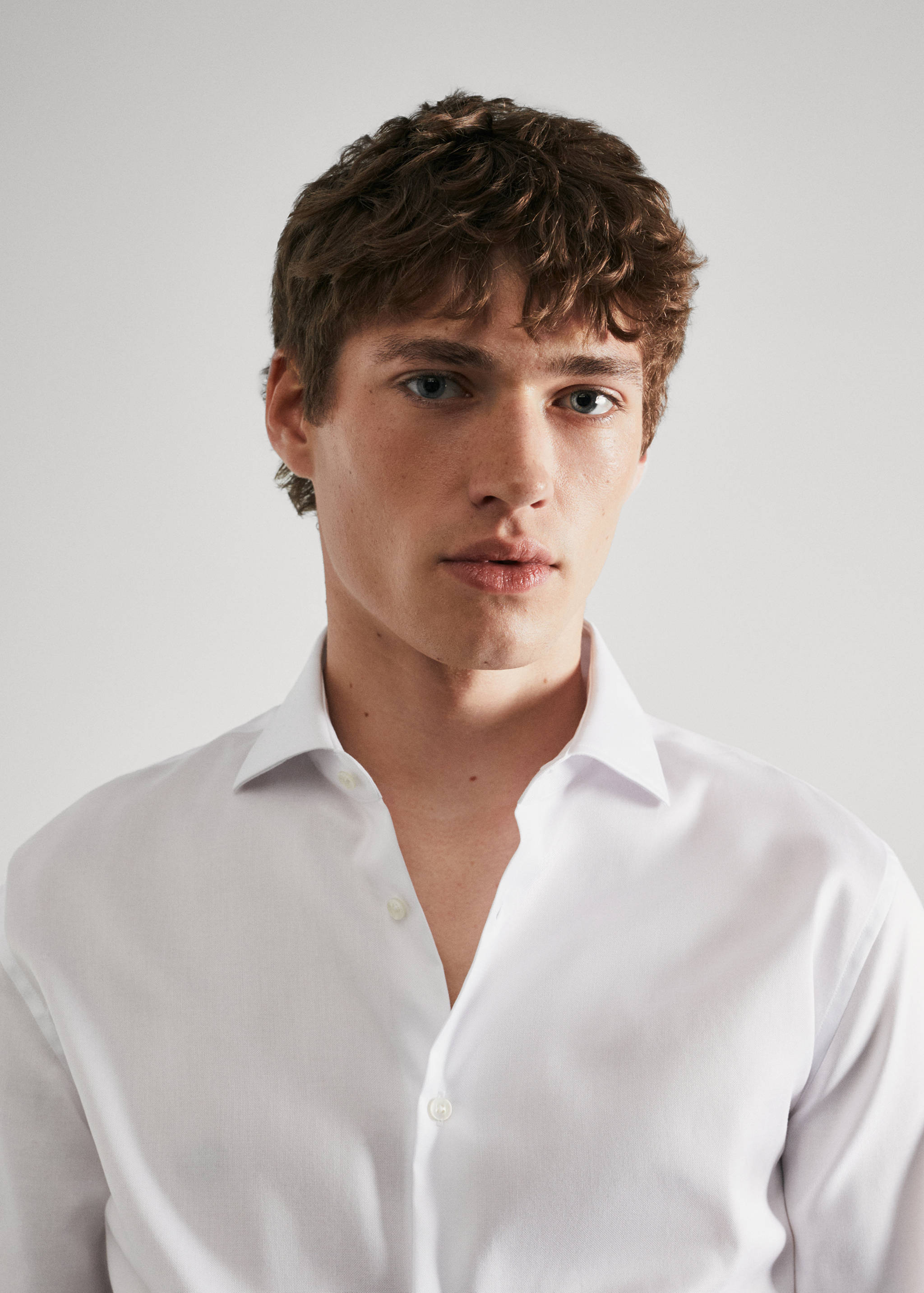 Chemise costume slim-fit coton structurée - Détail de l'article 1