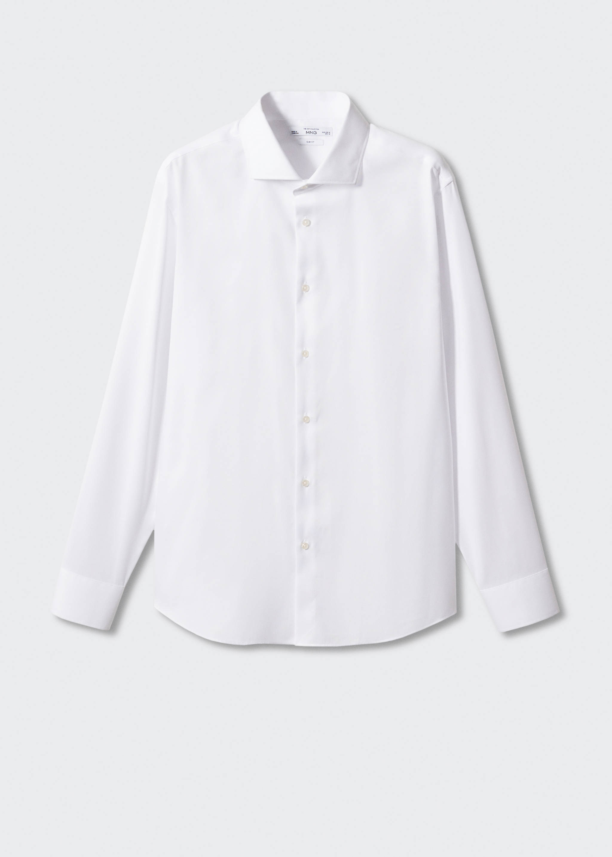 Chemise costume slim-fit coton structurée - Article sans modèle