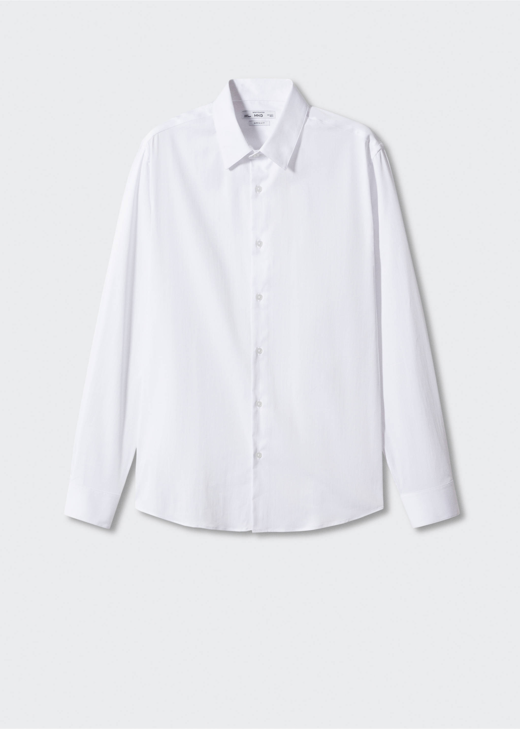 Костюмная рубашка super slim fit из поплина - Изделие без модели, Белый. Ref: 57020655-00.