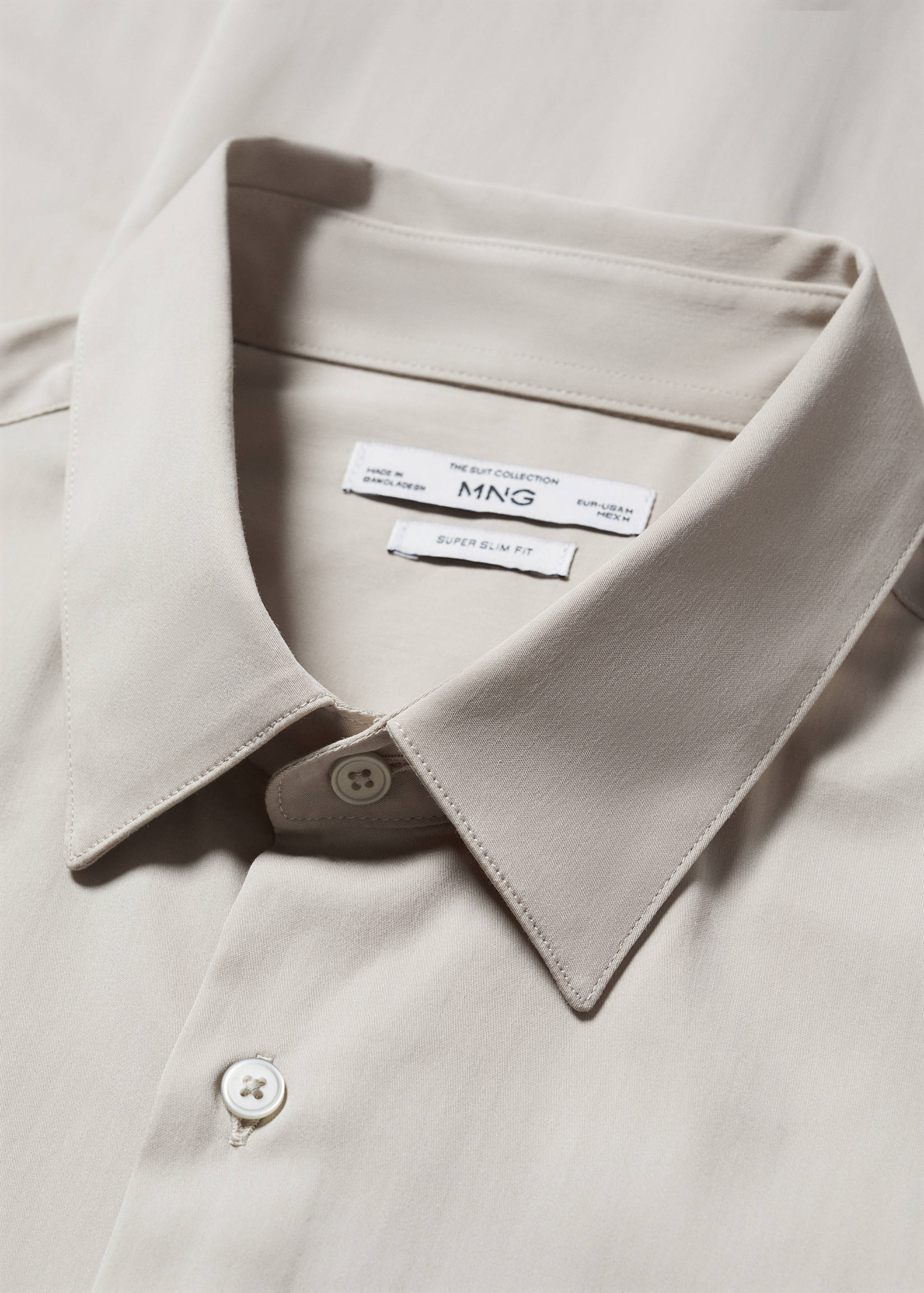 Super slim-fit poplin suit shirt - Details of the article 8