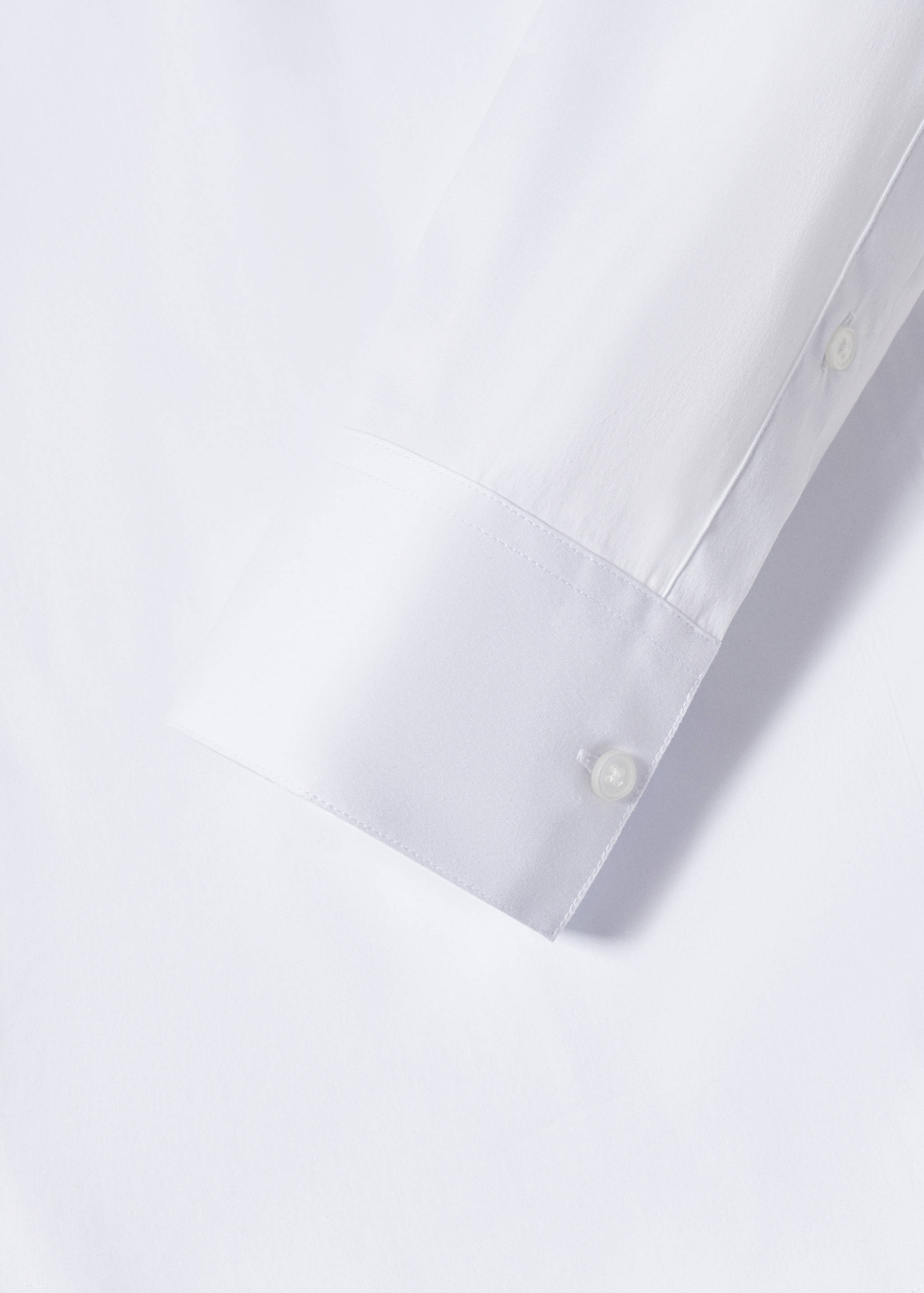 Super slim-fit poplin suit shirt - Detailed view of the cuff