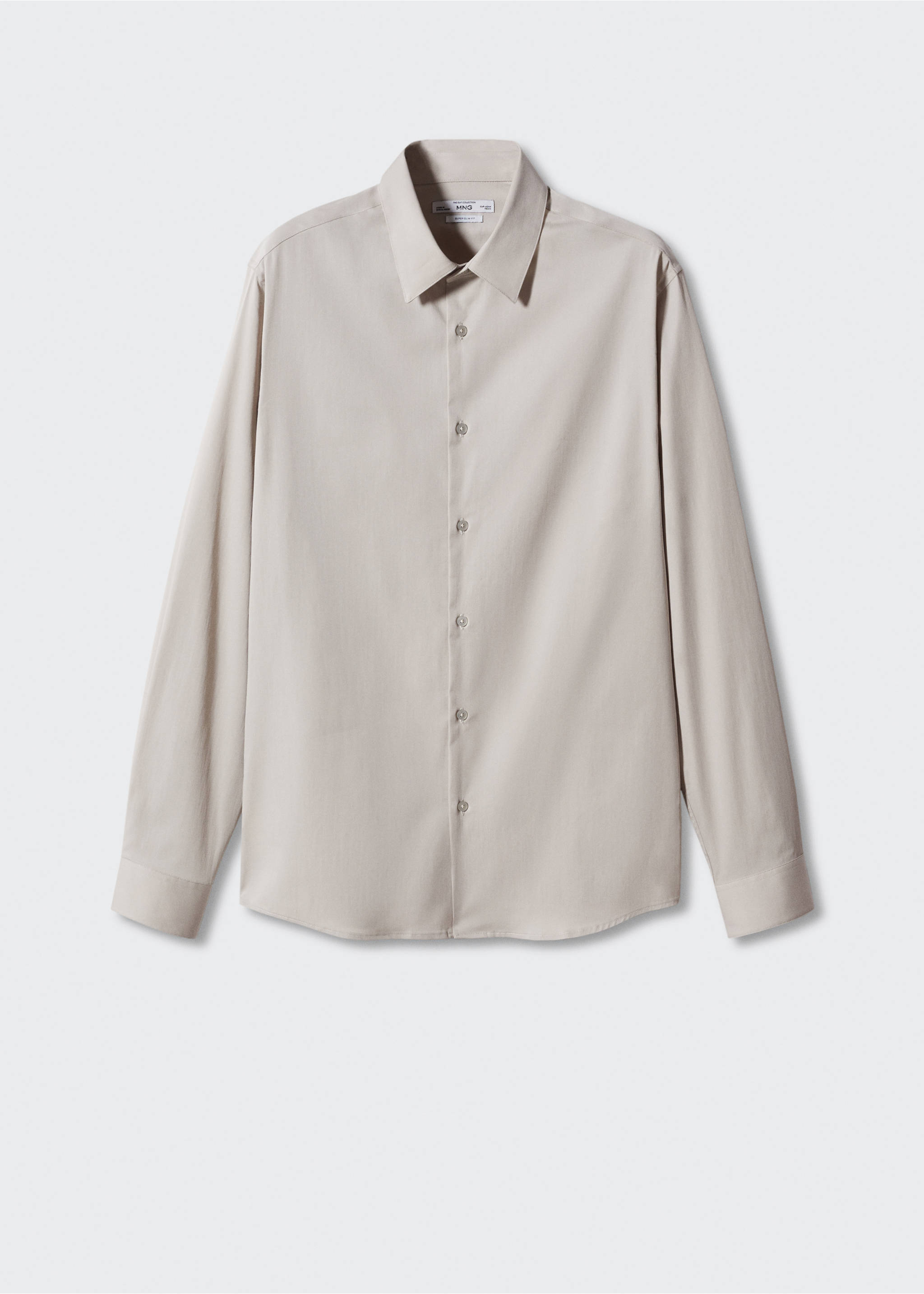 Костюмная рубашка super slim fit из поплина - Изделие без модели, Бежевый. Ref: 57020655-00.