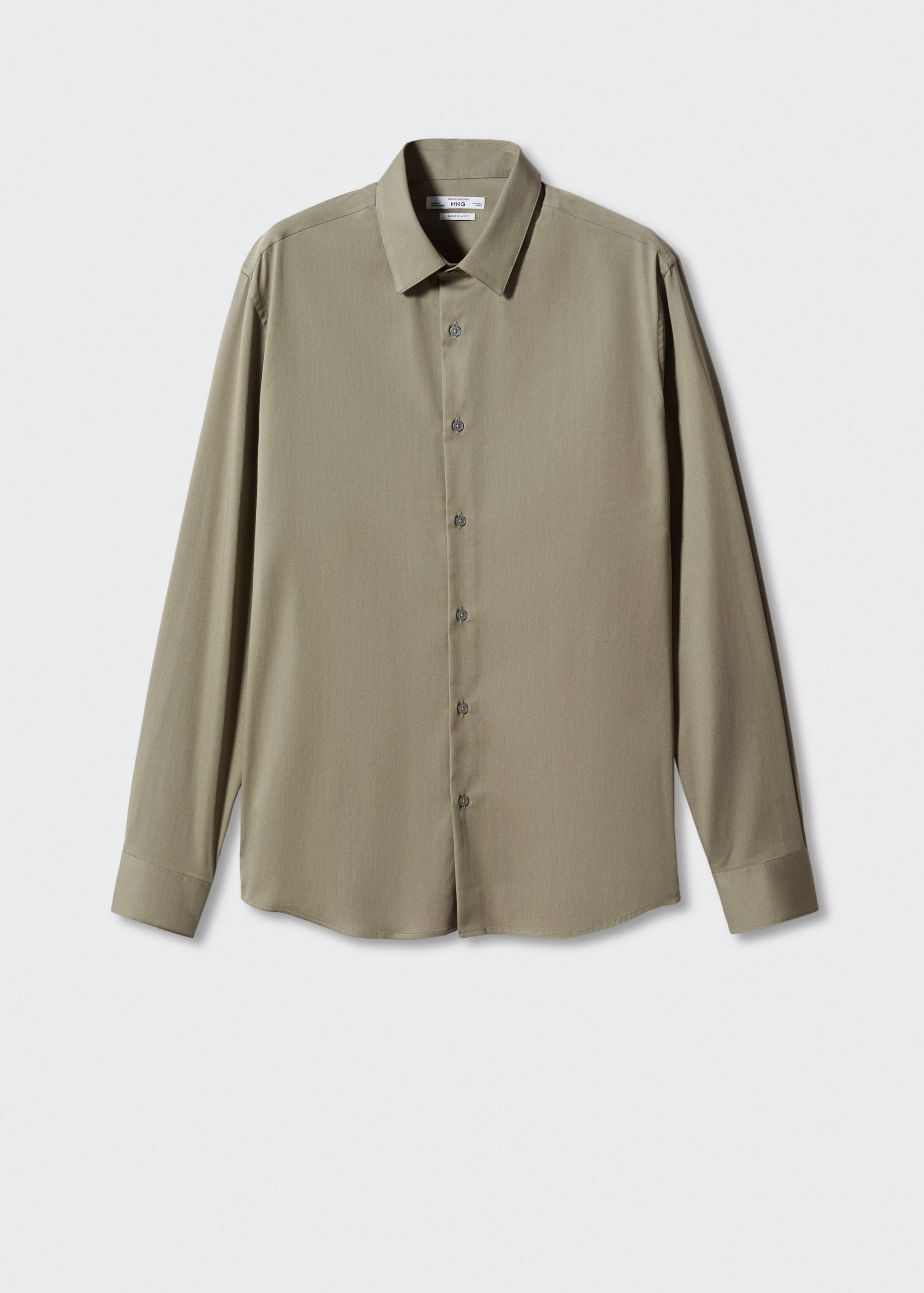 Super slim-fit poplin suit shirt - Article without model