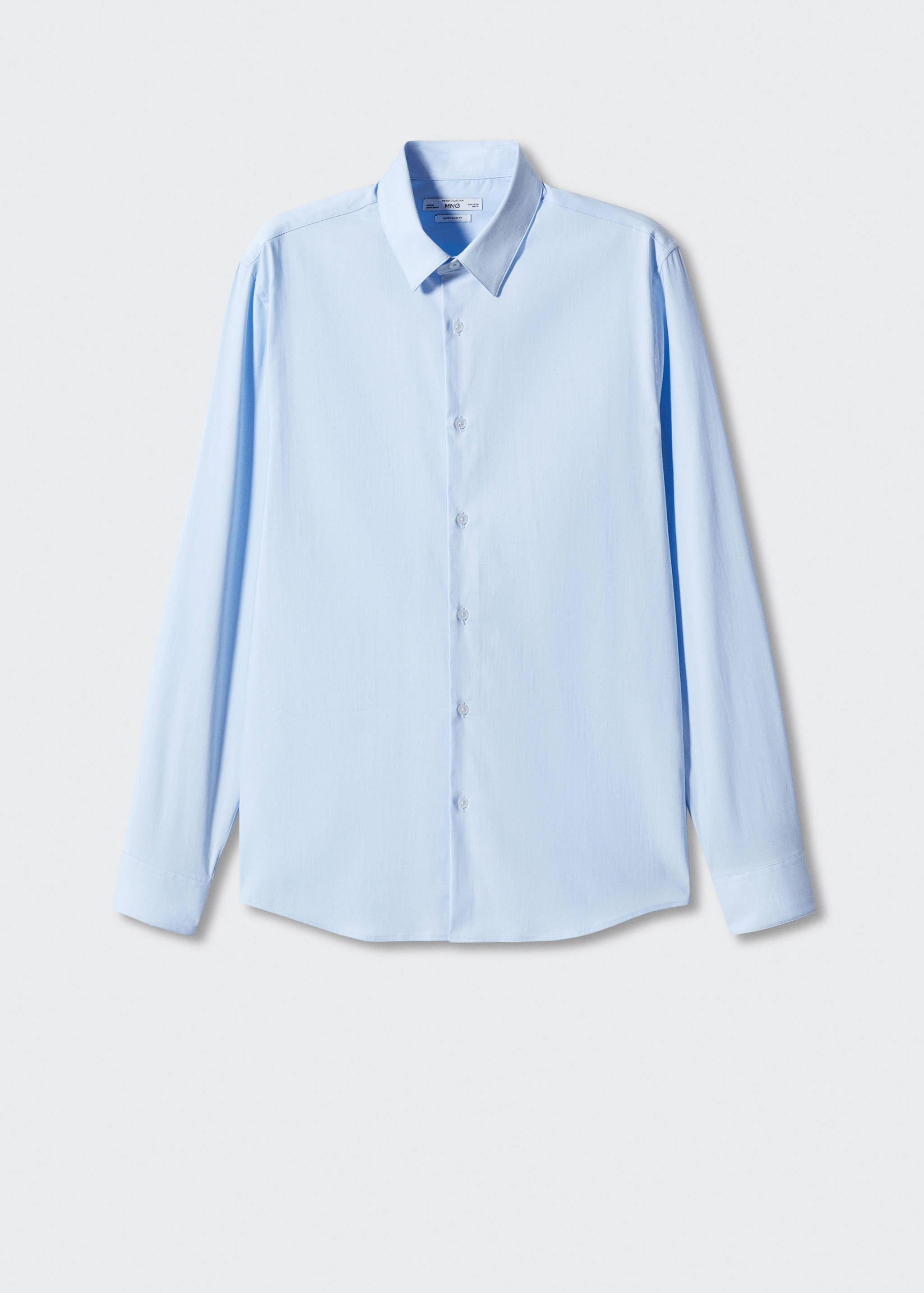 Super slim-fit poplin suit shirt - Article without model