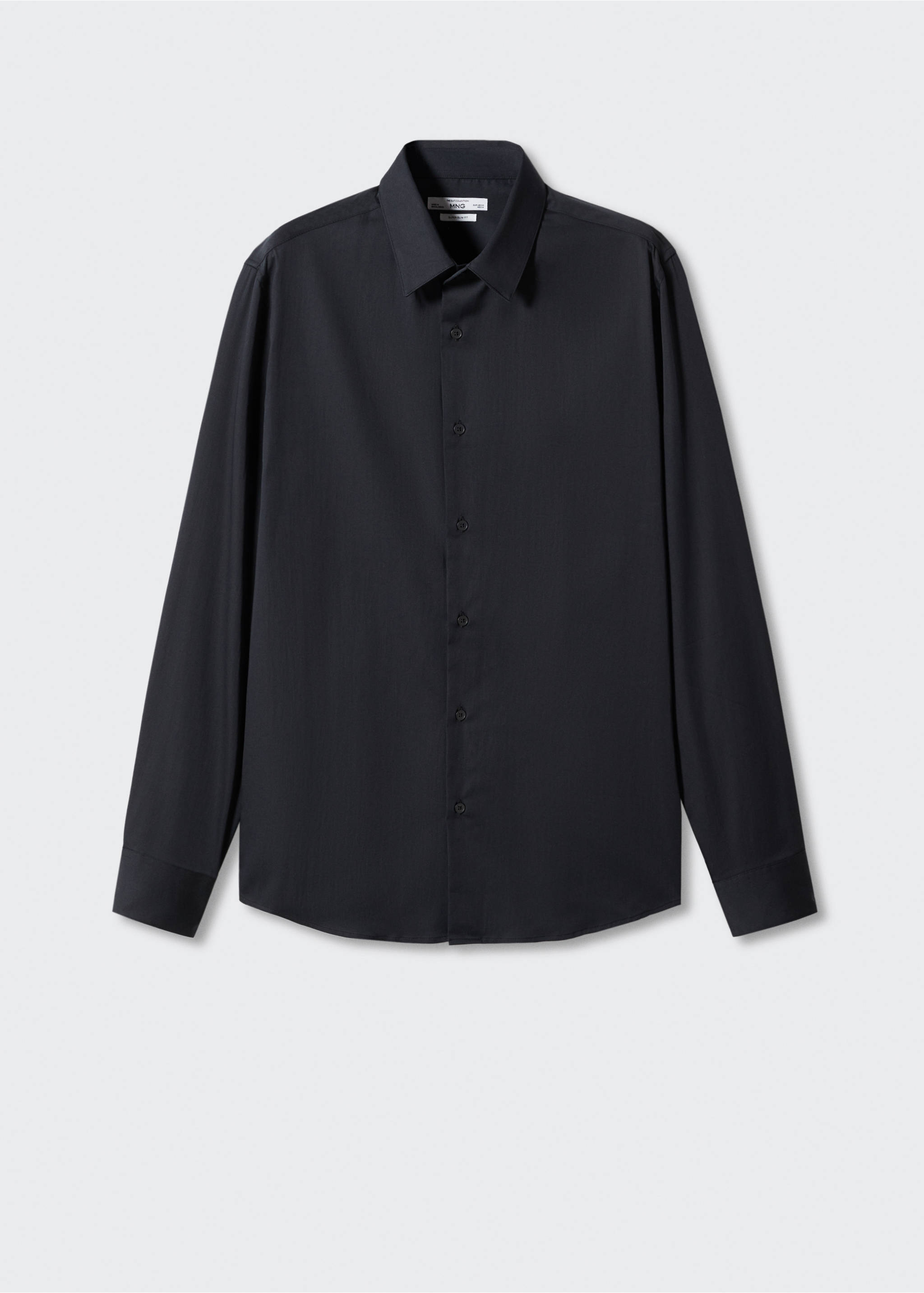 Костюмная рубашка super slim fit из поплина - Изделие без модели, Черный. Ref: 57020655-00.