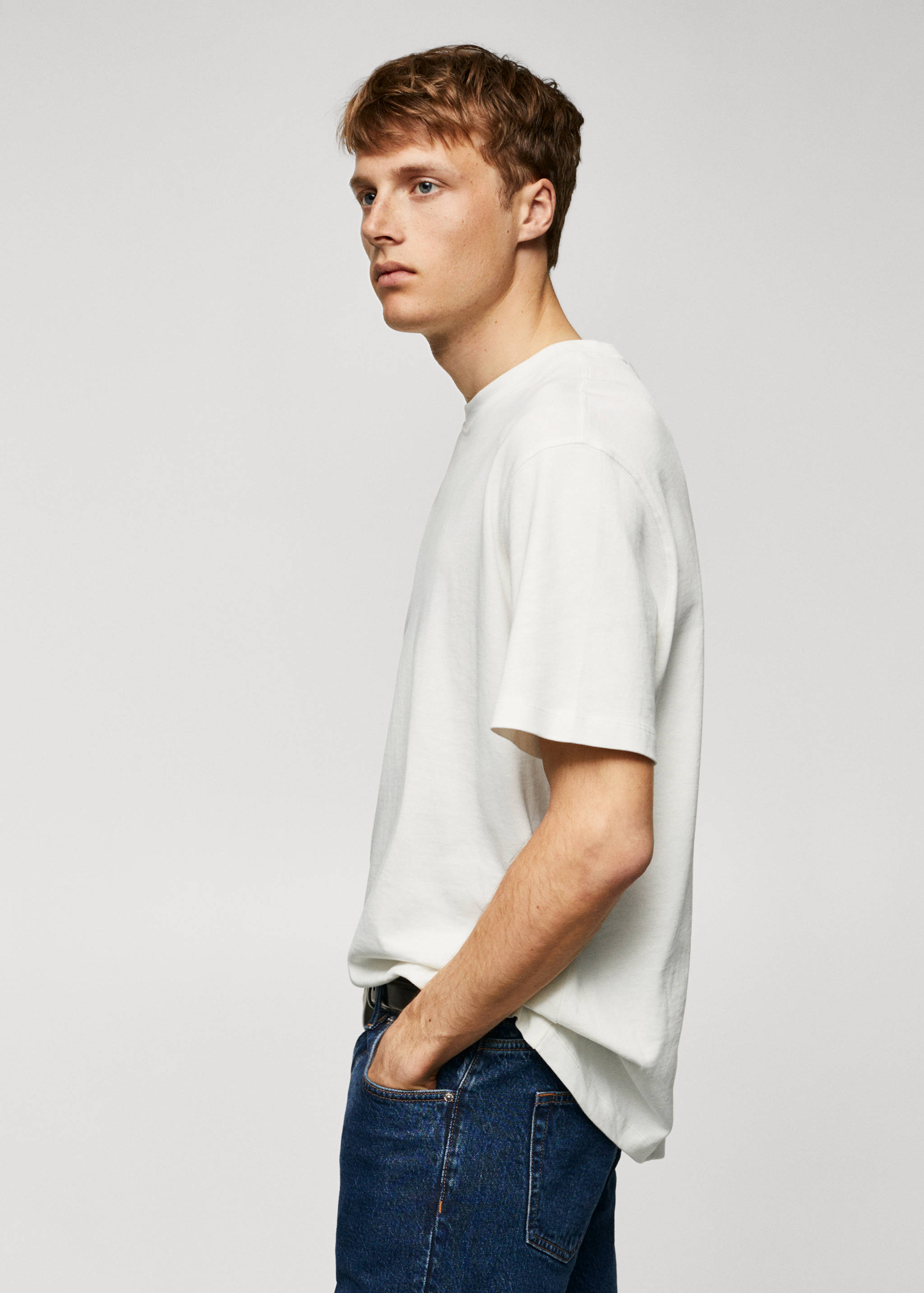 Basic 100% cotton relaxed-fit t-shirt - Details of the article 2