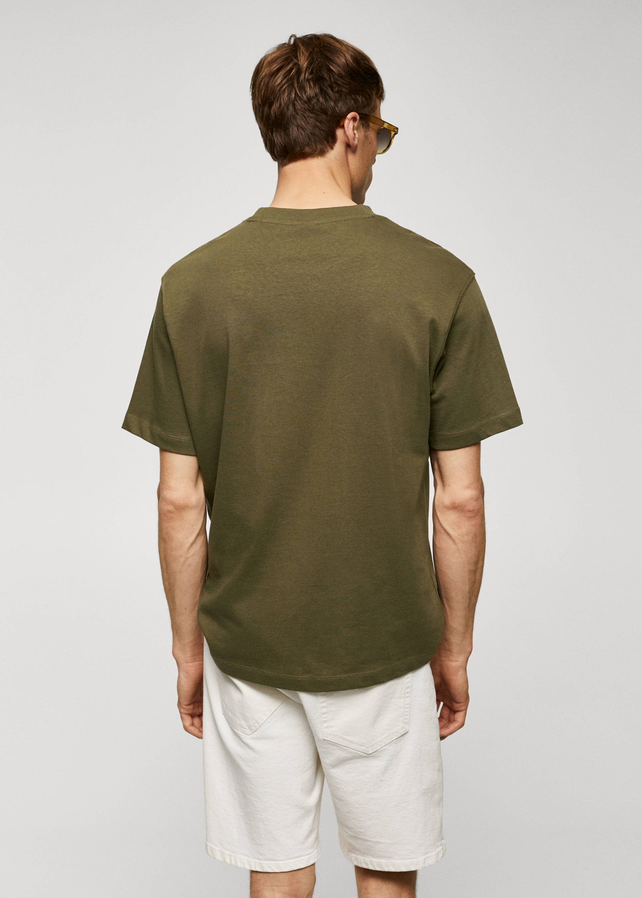 Basic 100% cotton relaxed-fit t-shirt - Reverse of the article
