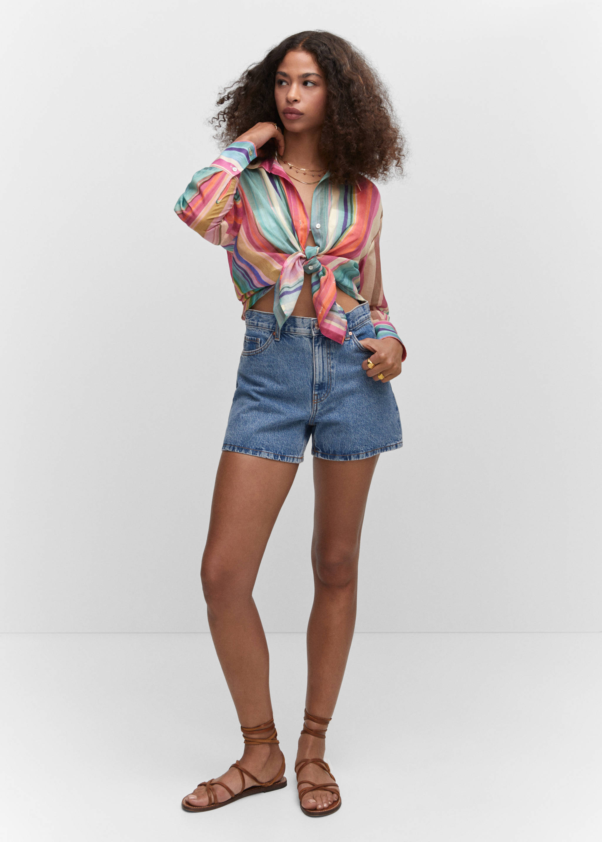 Multicolour striped shirt - General plane