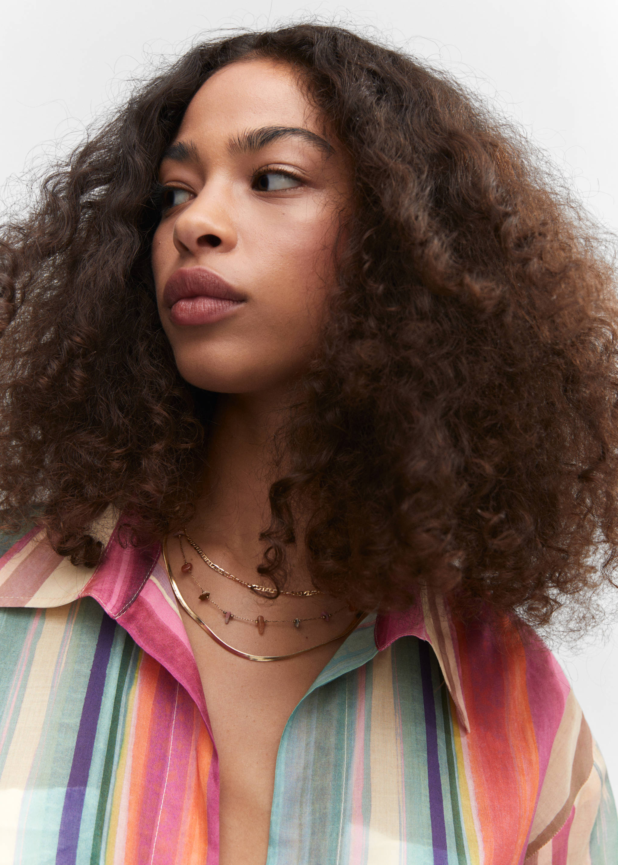 Multicolour striped shirt - Details of the article 1