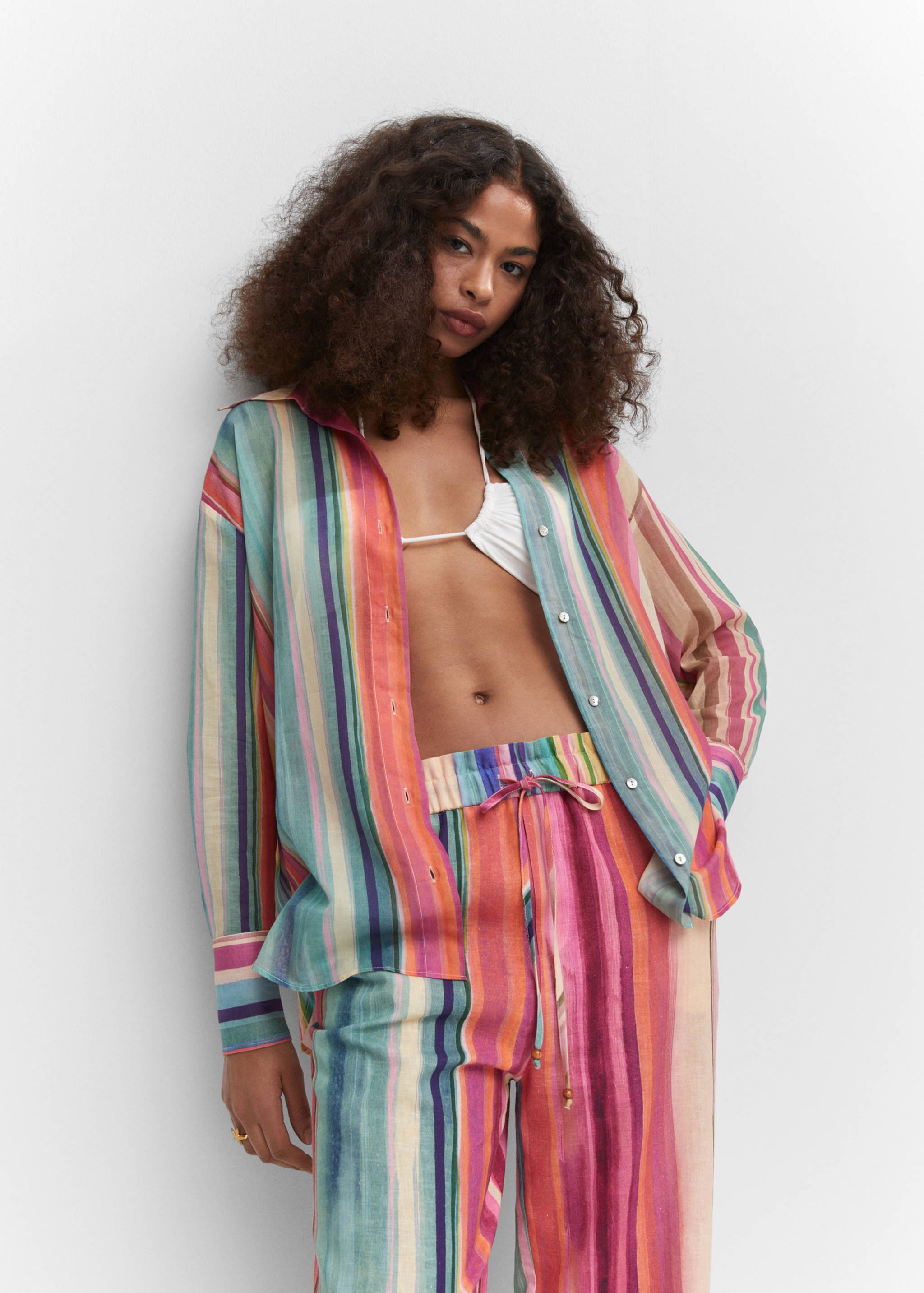 Multicolour striped shirt - Details of the article 2