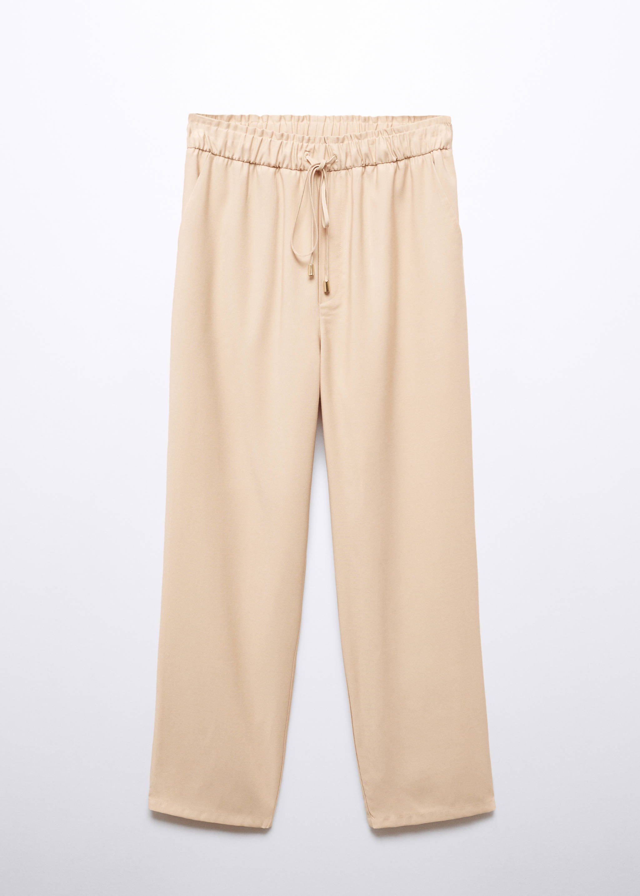 Flowy straight-fit trousers with bow - Article without model