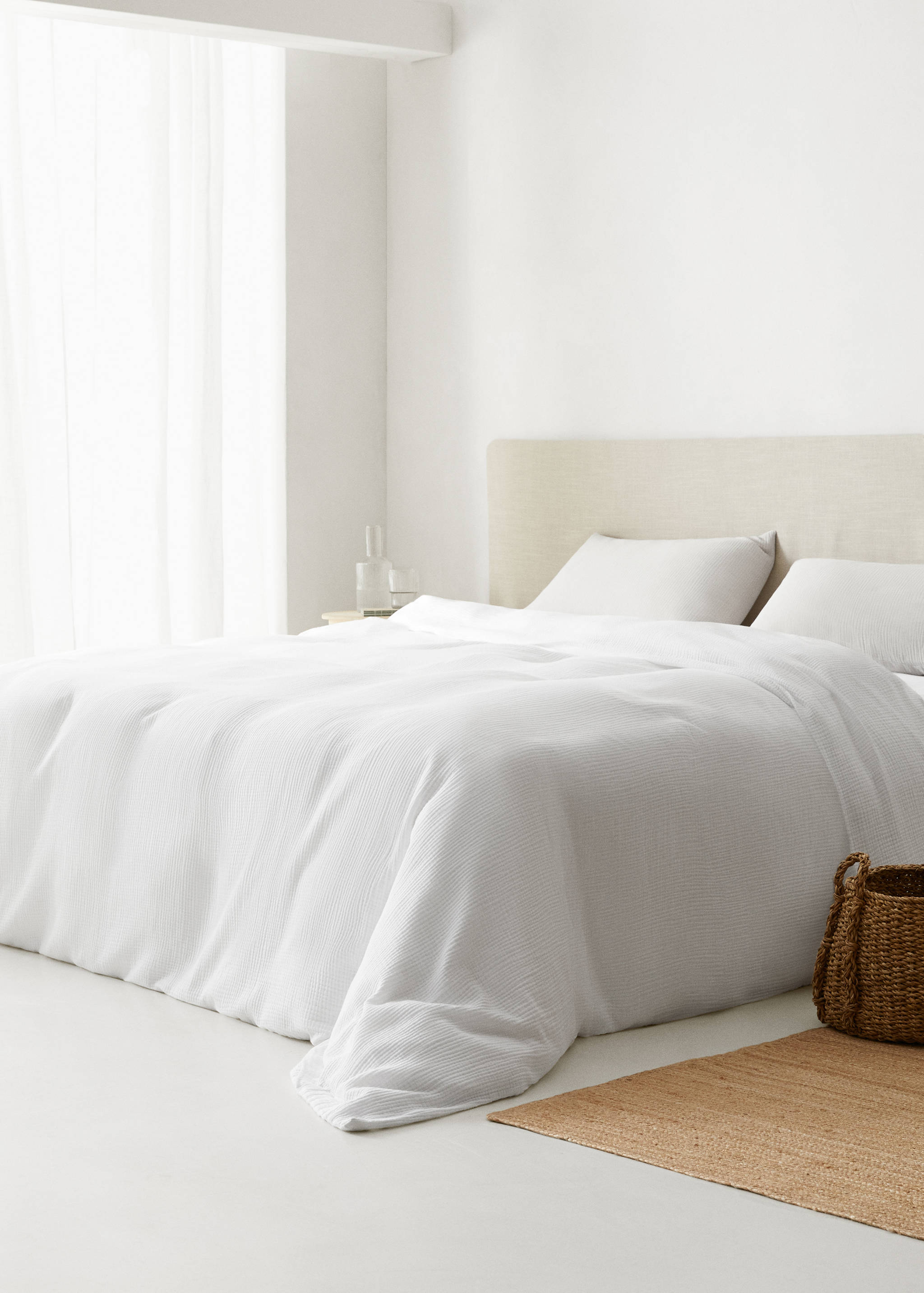 Bettbezug aus Baumwoll-Gaze für 180 cm Bett - Allgemeine Ansicht