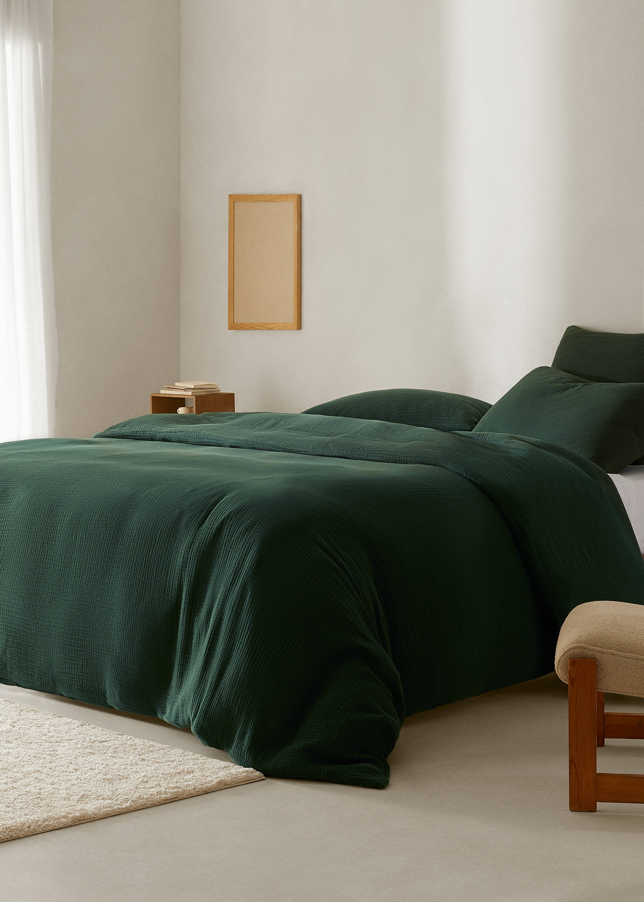 Bettbezug aus Baumwoll-Gaze für 180 cm Bett - Allgemeine Ansicht