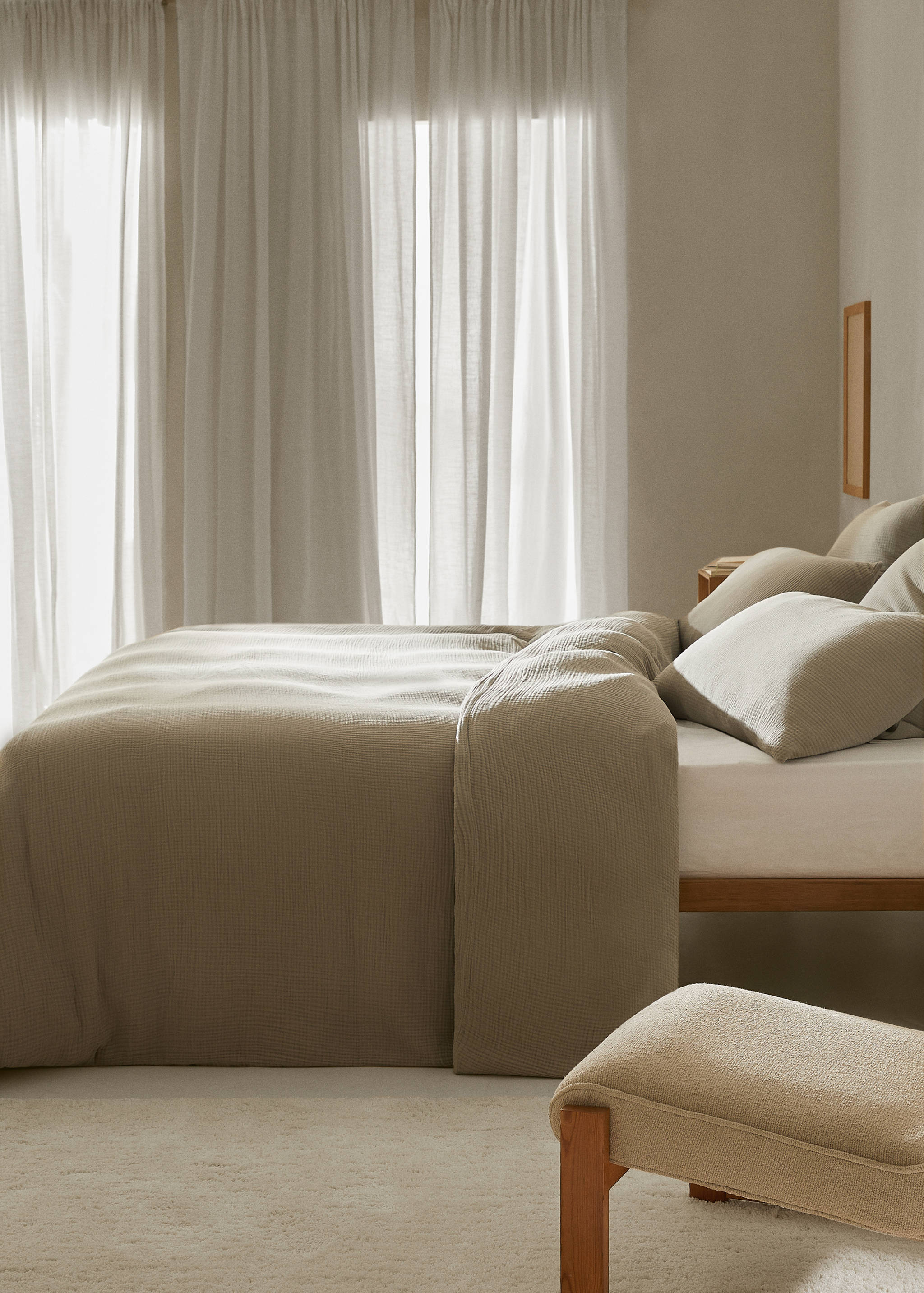 Bettbezug aus Baumwoll-Gaze für 180 cm Bett - Allgemeine Ansicht