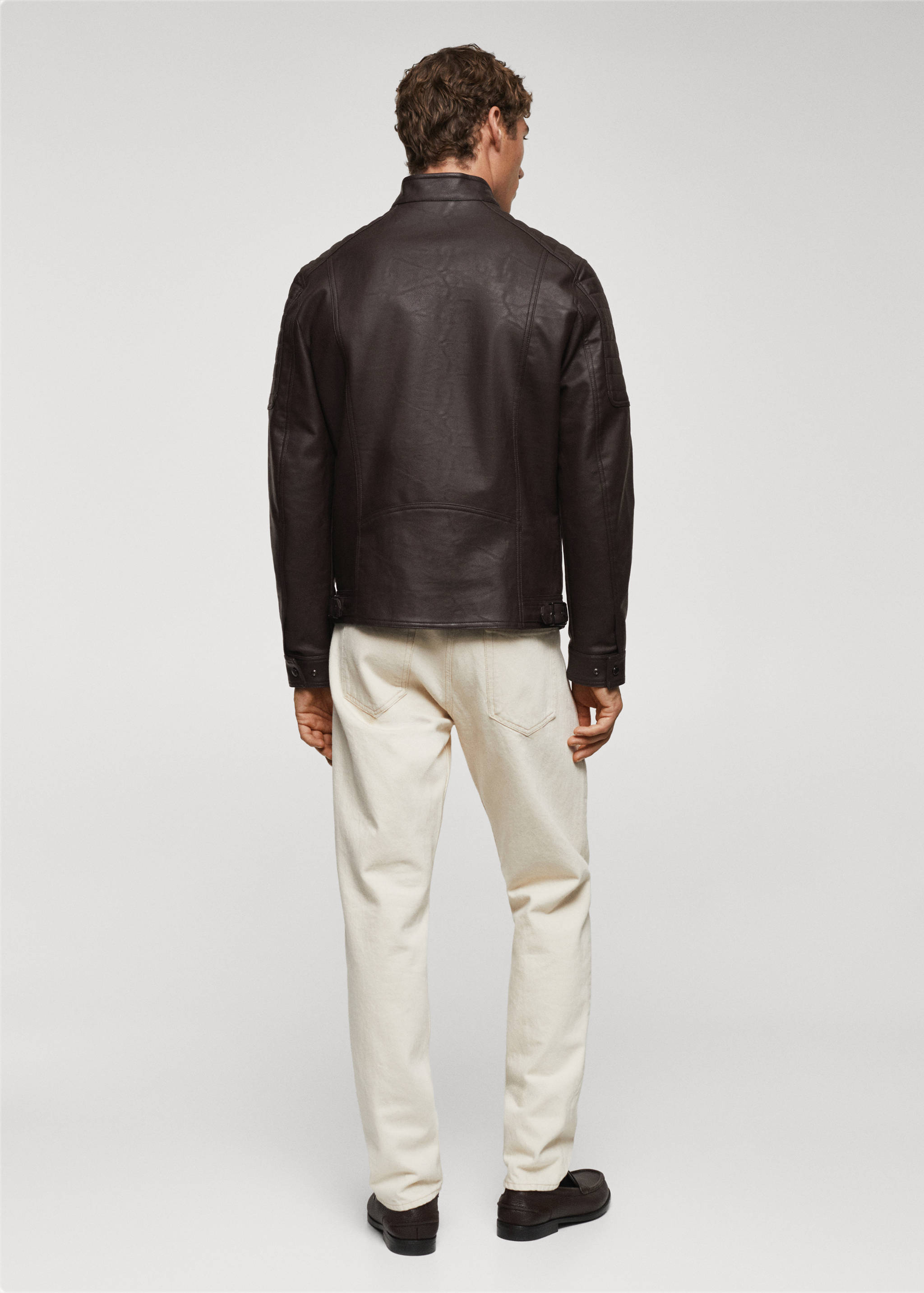 Nappa faux-leather jacket - Reverse of the article