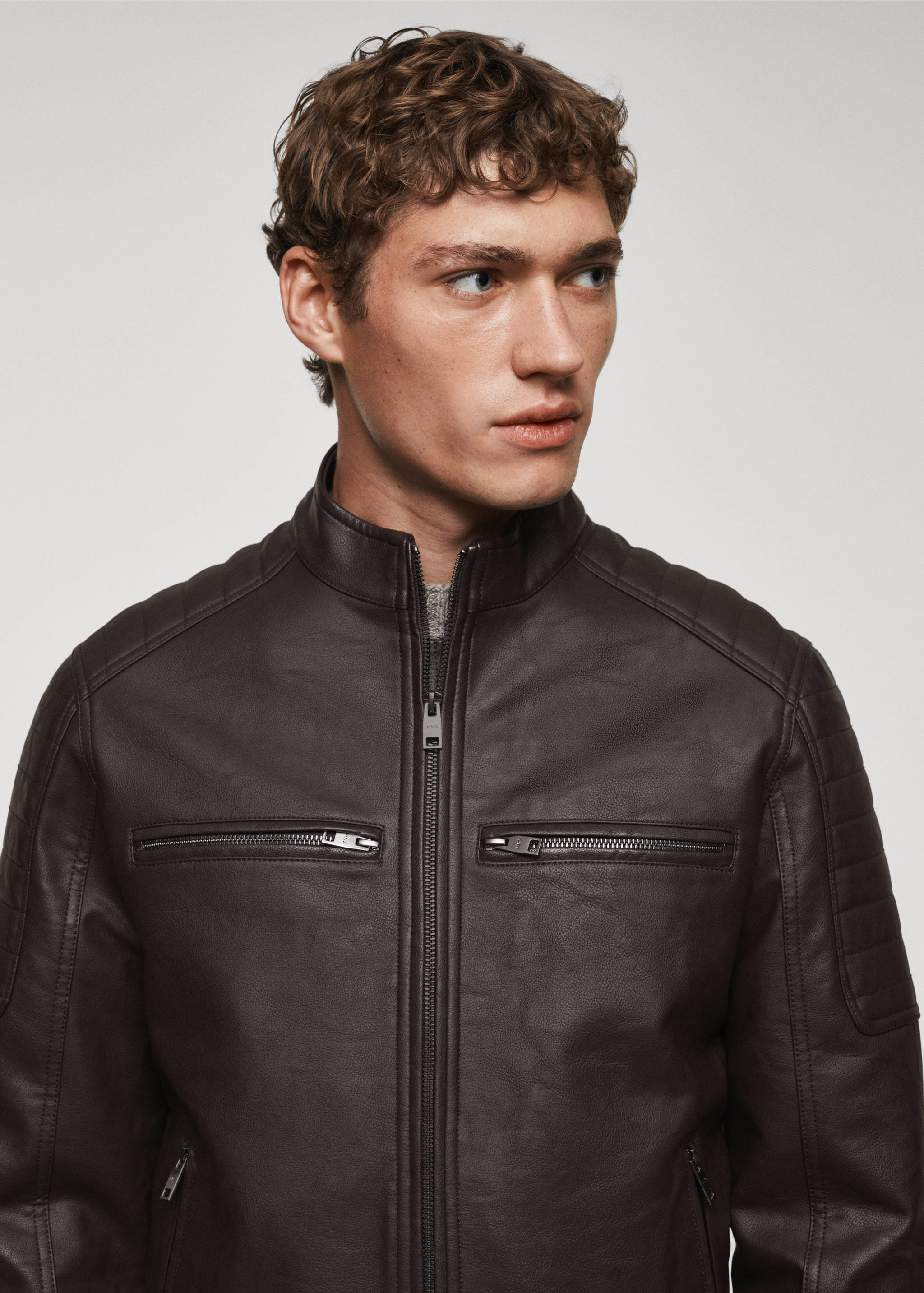 Nappa faux-leather jacket - Details of the article 1