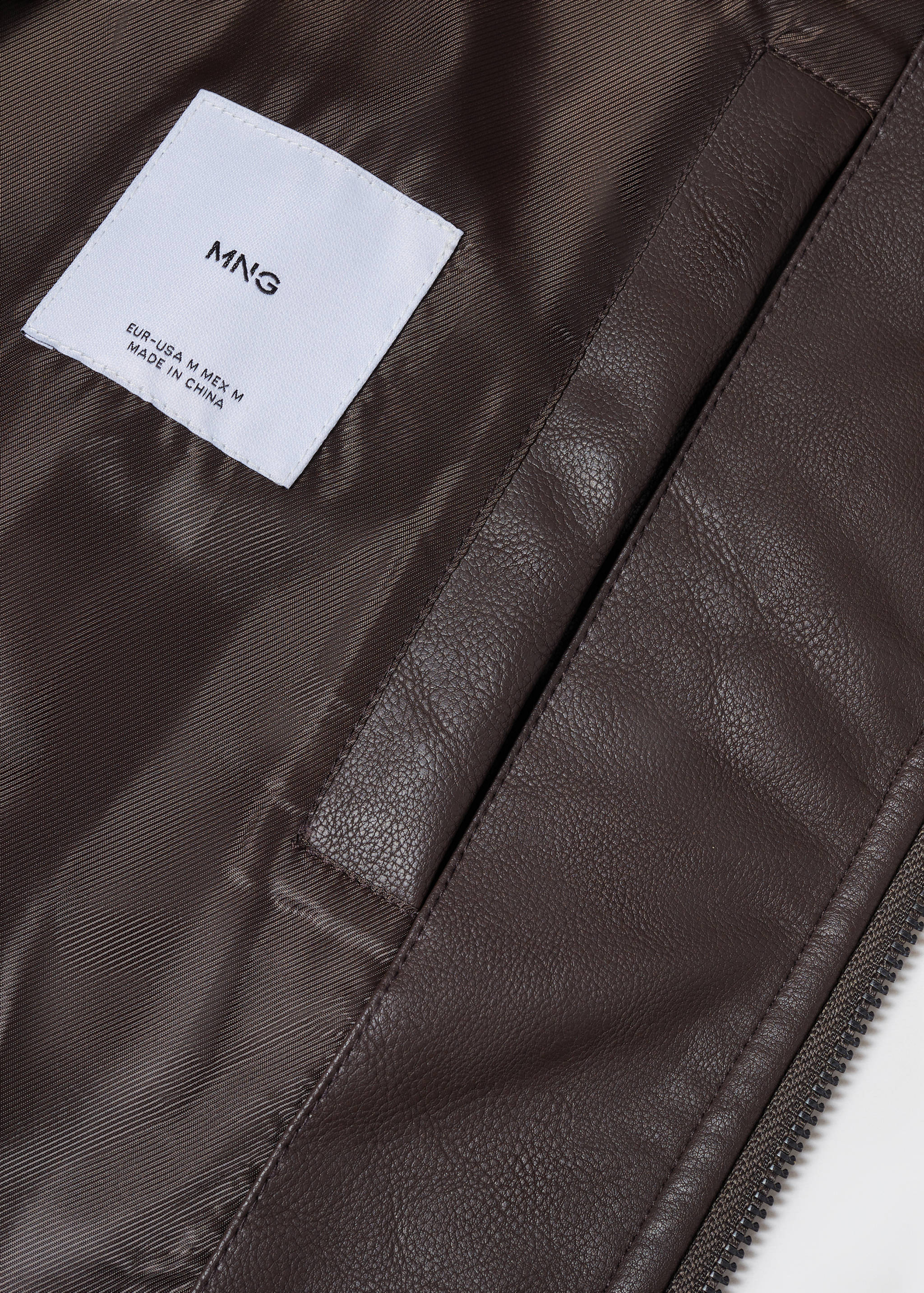 Nappa faux-leather jacket - Details of the article 8