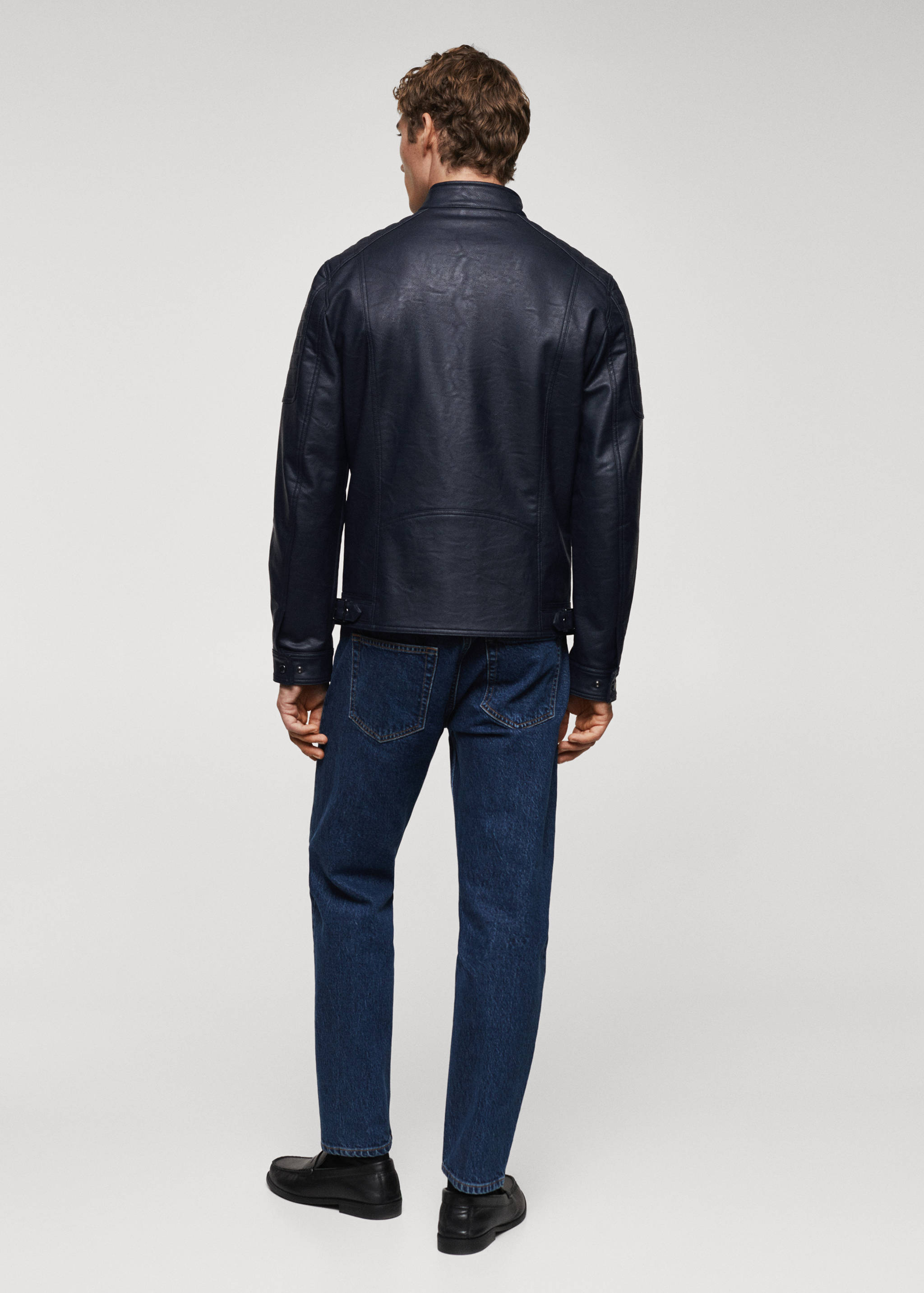 Nappa faux-leather jacket - Reverse of the article