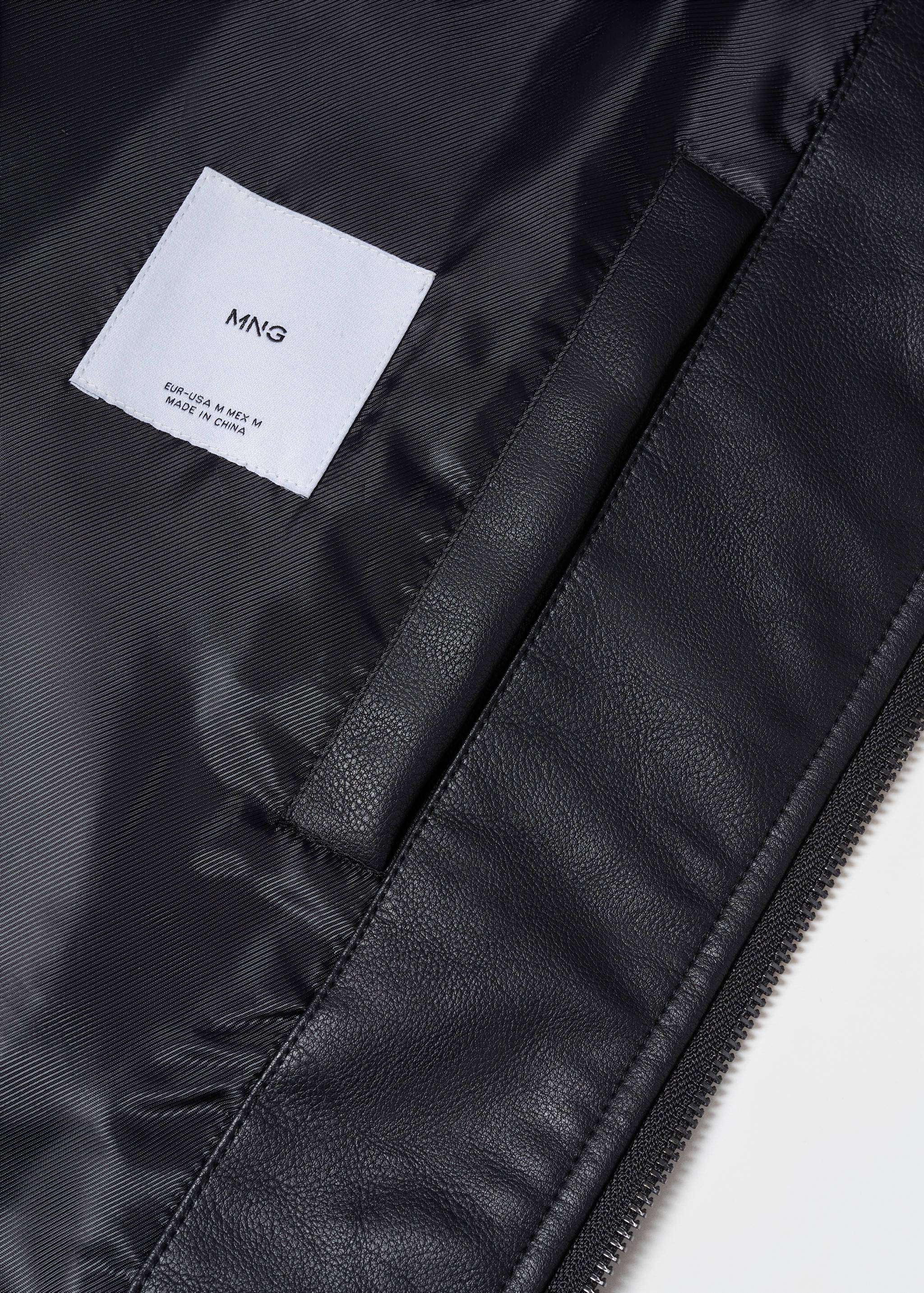 Nappa faux-leather jacket - Details of the article 8