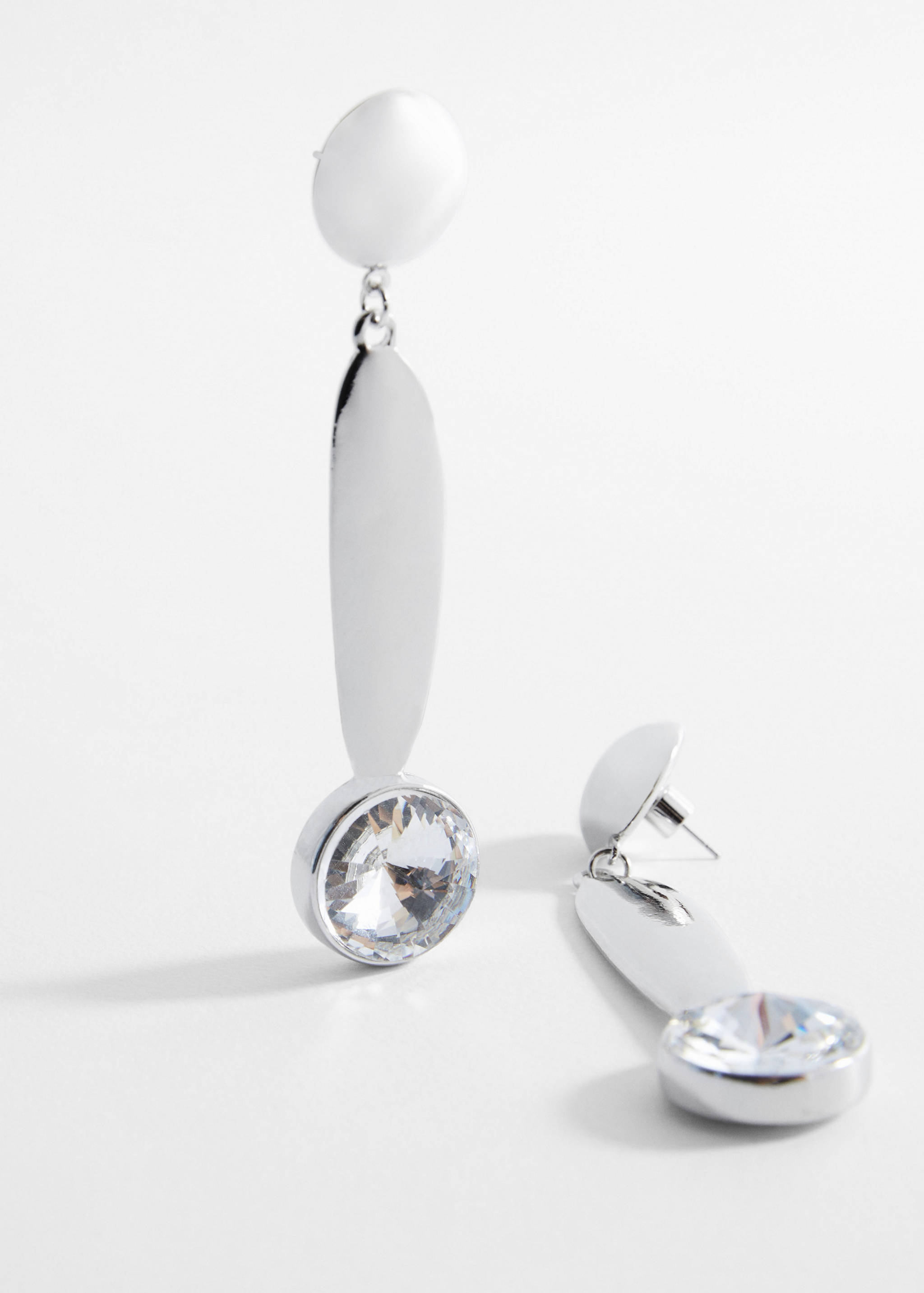 Long crystal earrings - Medium plane