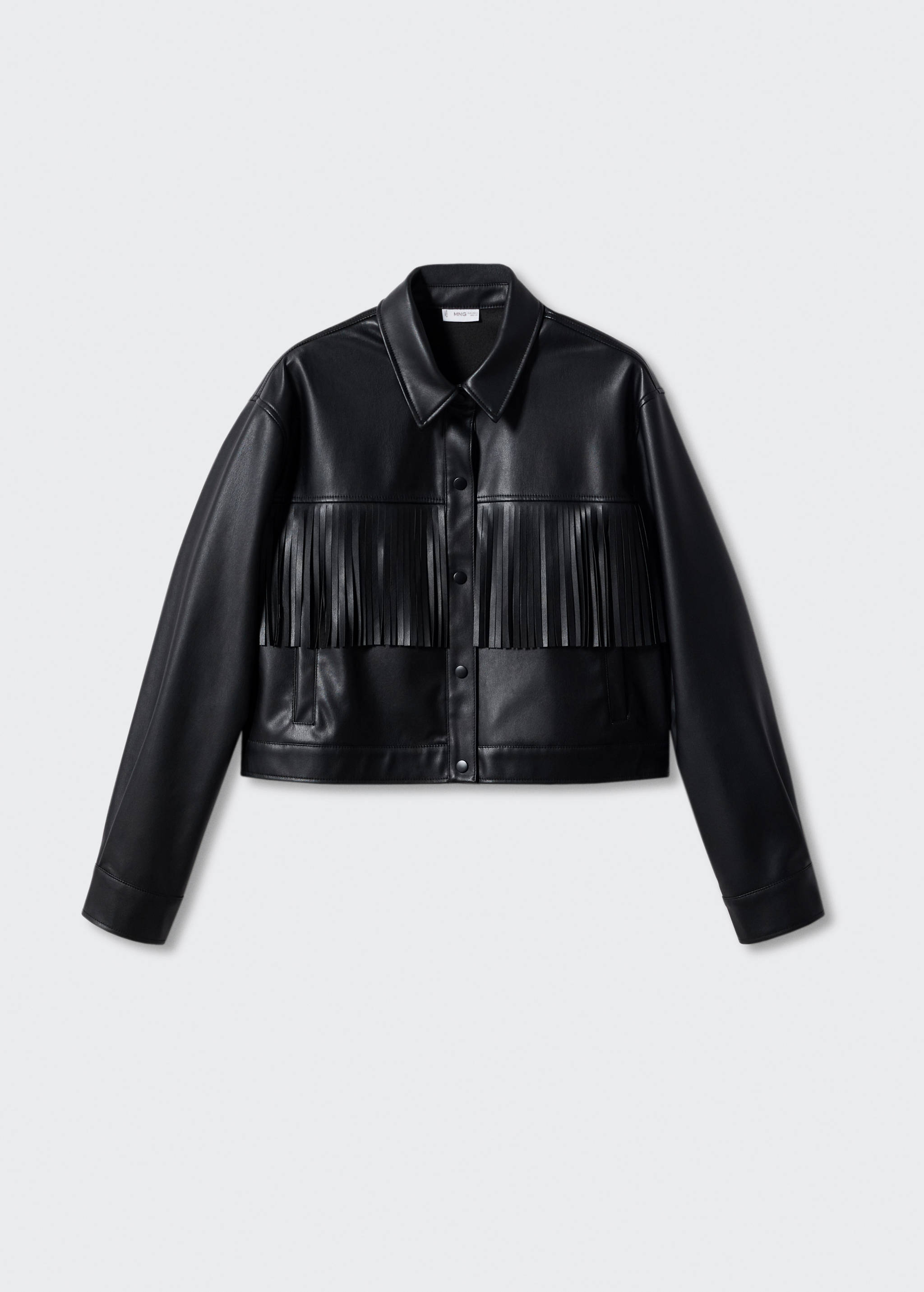 Faux-leather overshirt - Article without model