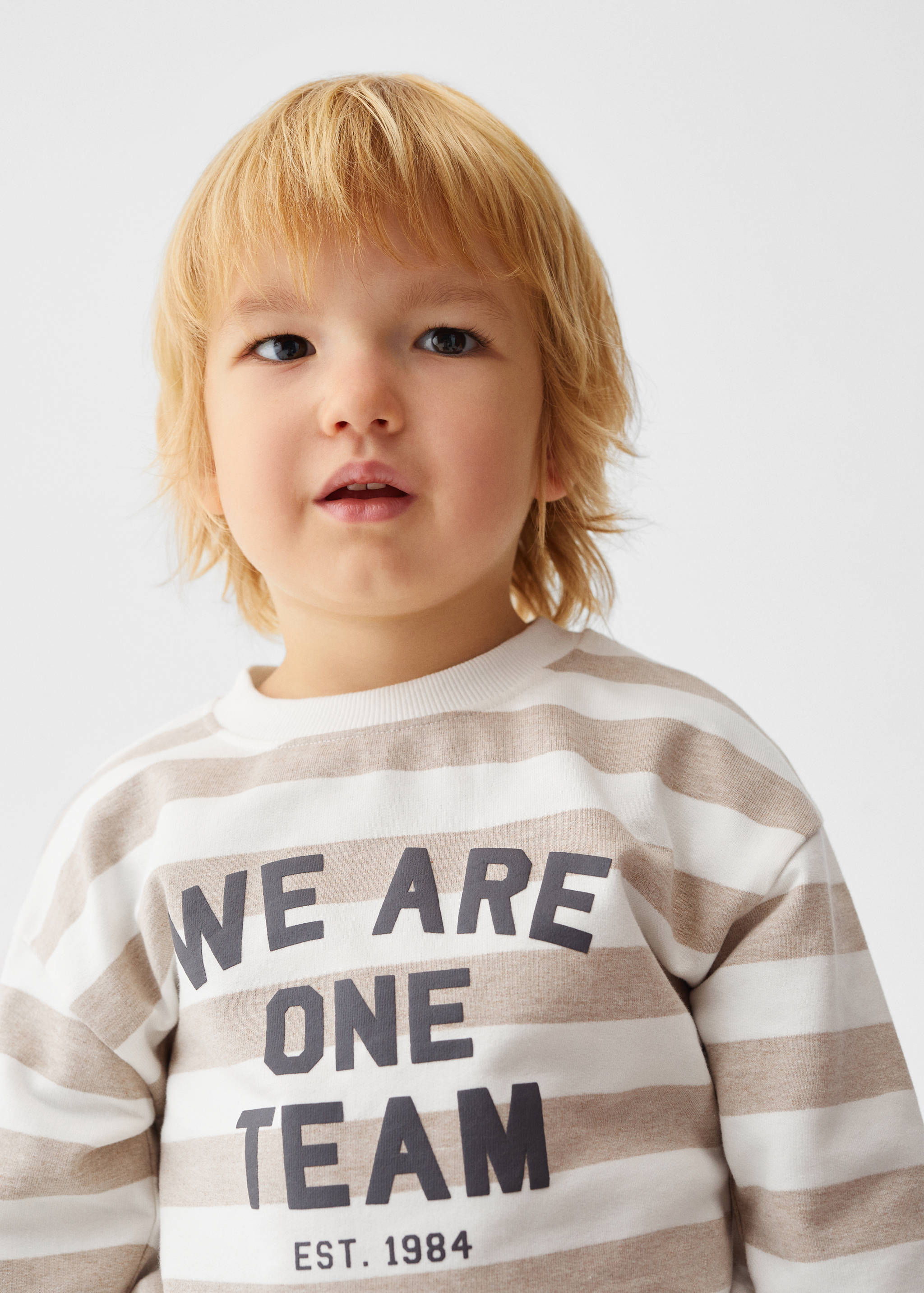 Striped cotton-blend sweatshirt - Details of the article 1