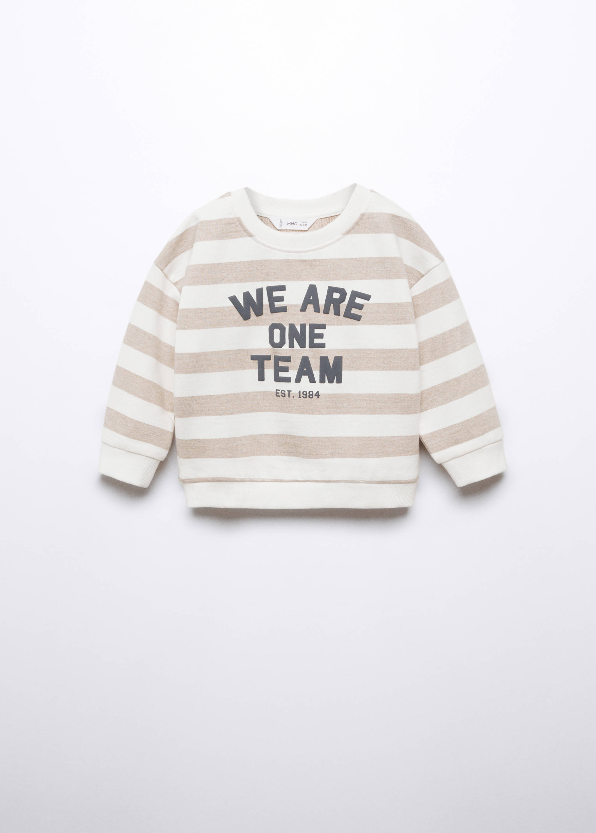 Striped cotton-blend sweatshirt - Article without model