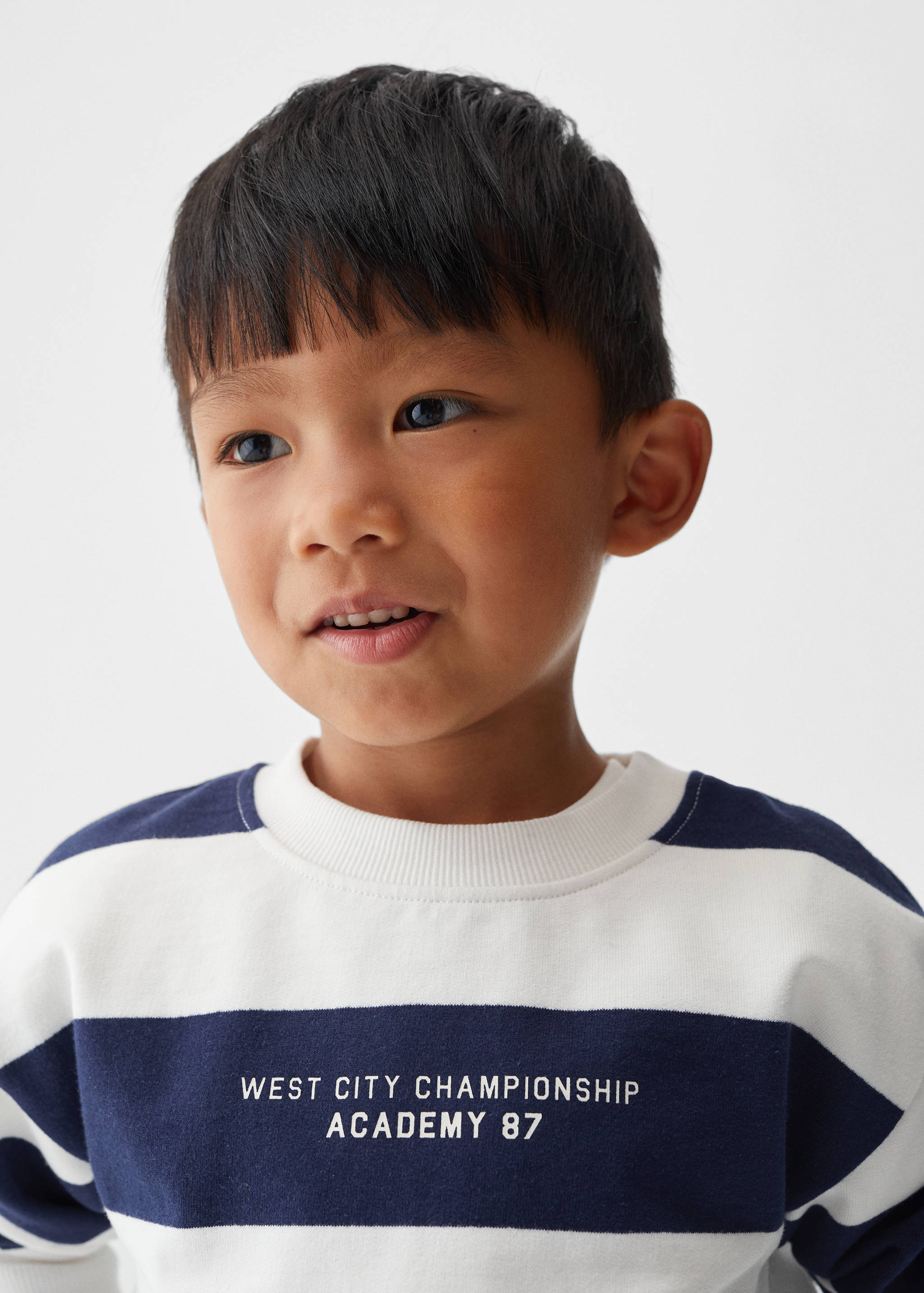 Striped cotton-blend sweatshirt - Details of the article 1