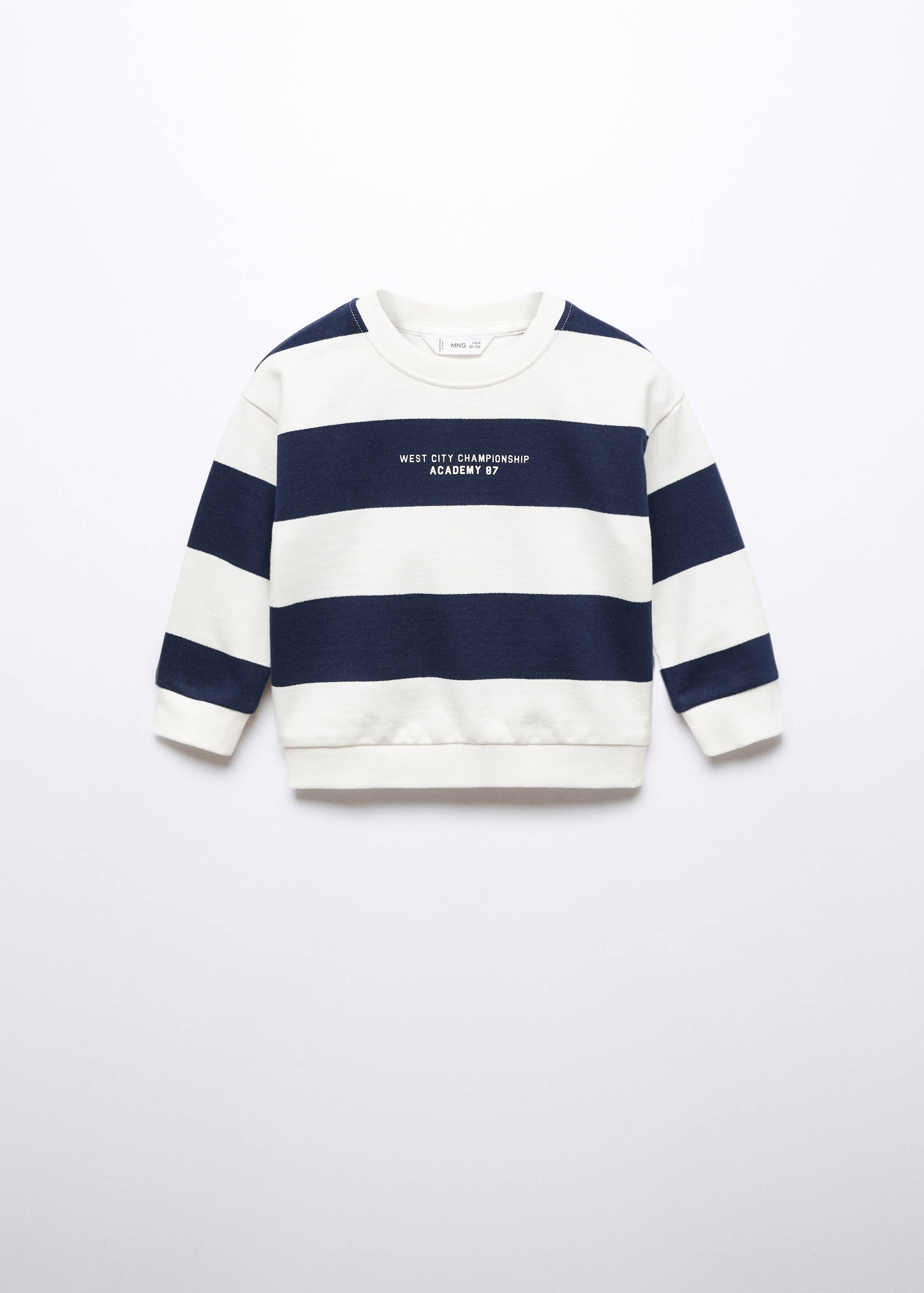 Striped cotton-blend sweatshirt - Article without model