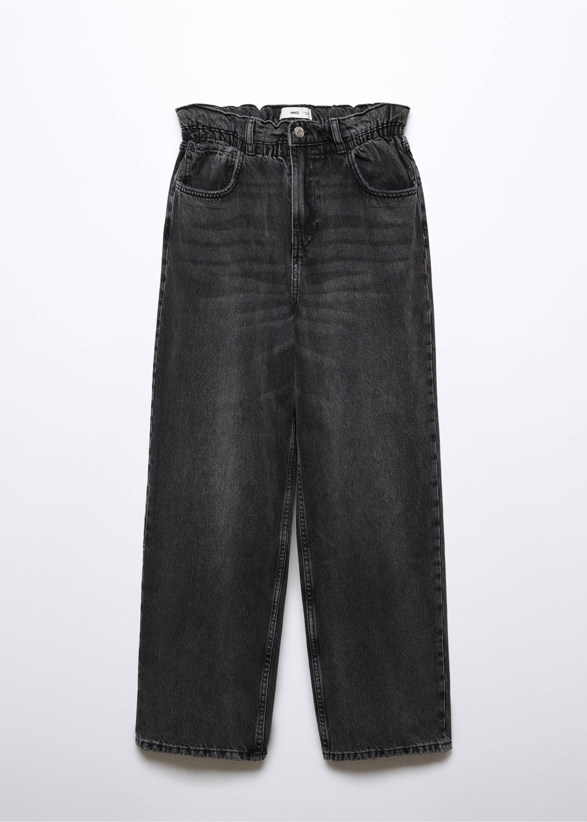 Jeans slouchy cintura elastica - Artículo sin modelo, Denim negro. Ref: 57022896-00.