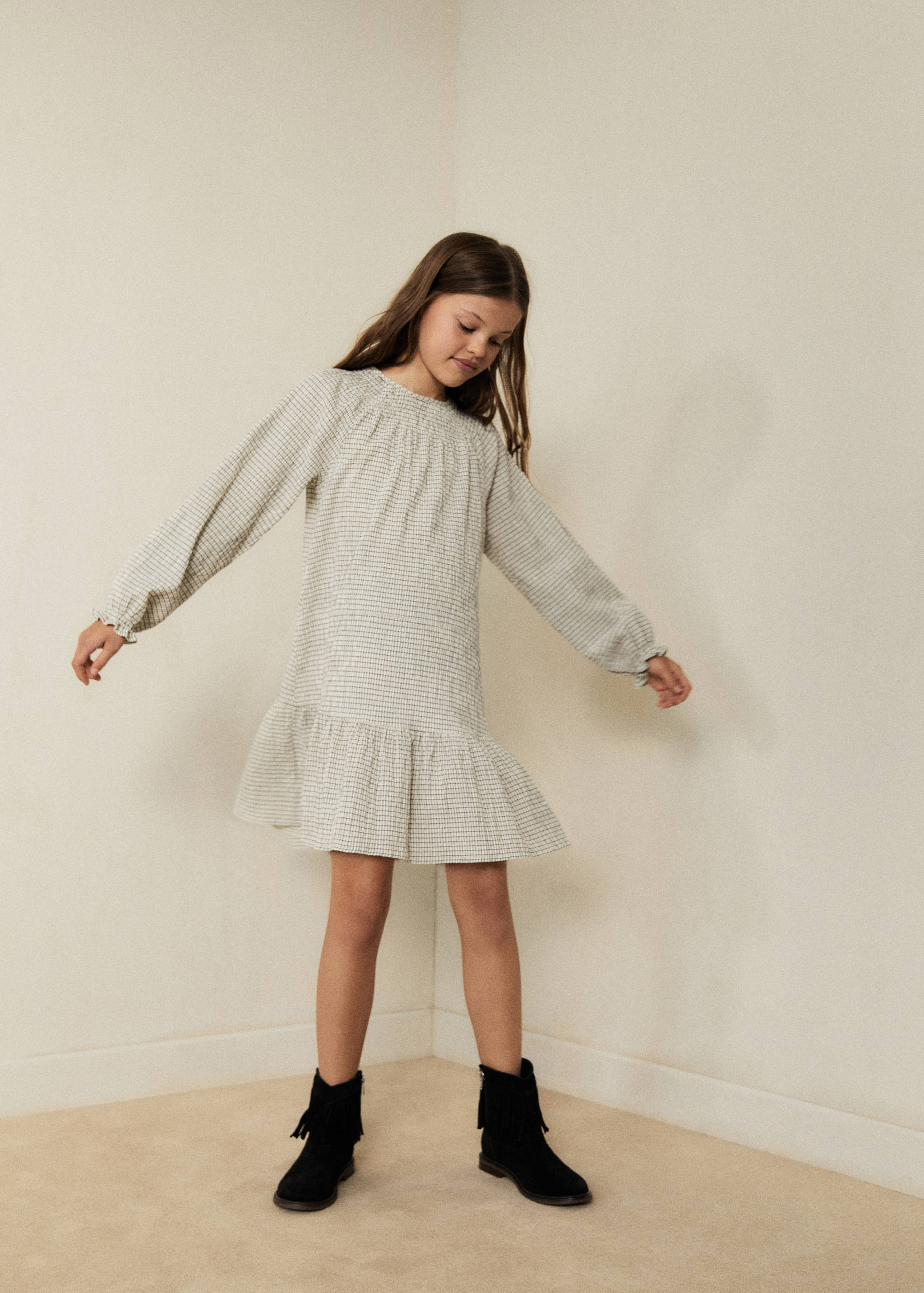 Vestido estampado cuadros - Detalle del artículo 5