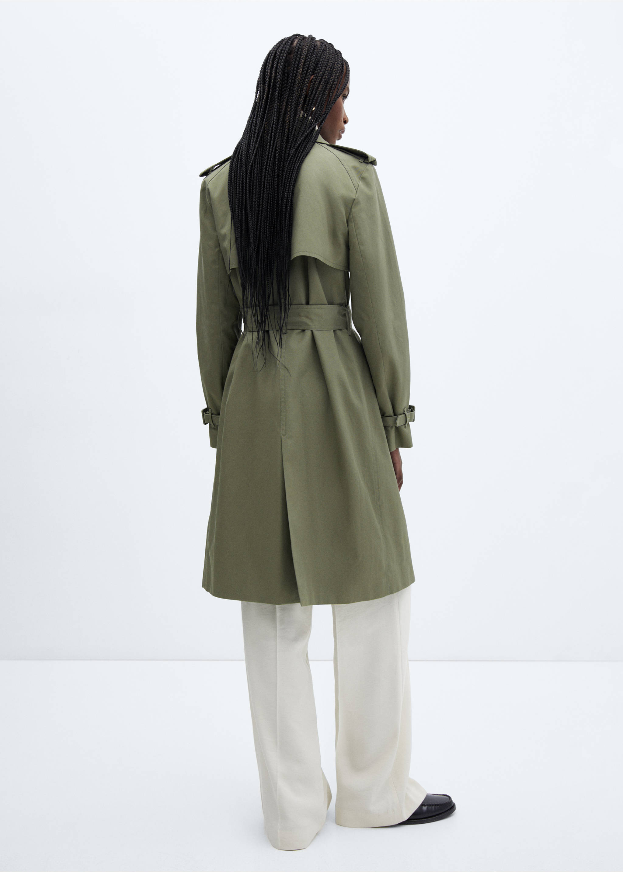 Trench classique ceinture - Verso de l’article, Kaki. Ref: 57023725-00.