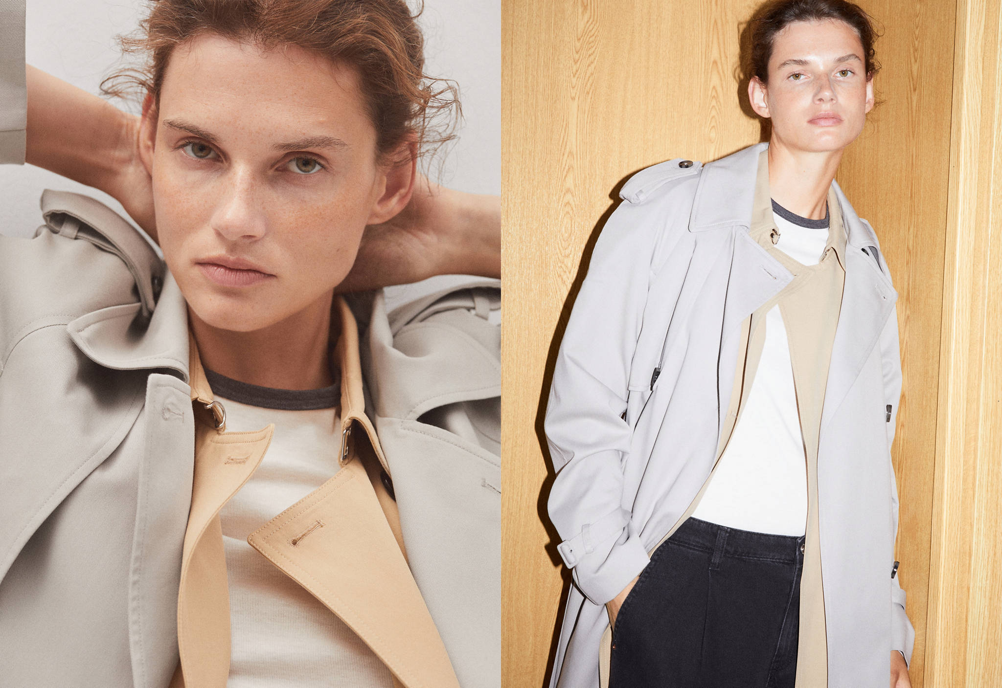Waterproof double-breasted trench coat - Panoramic plane
