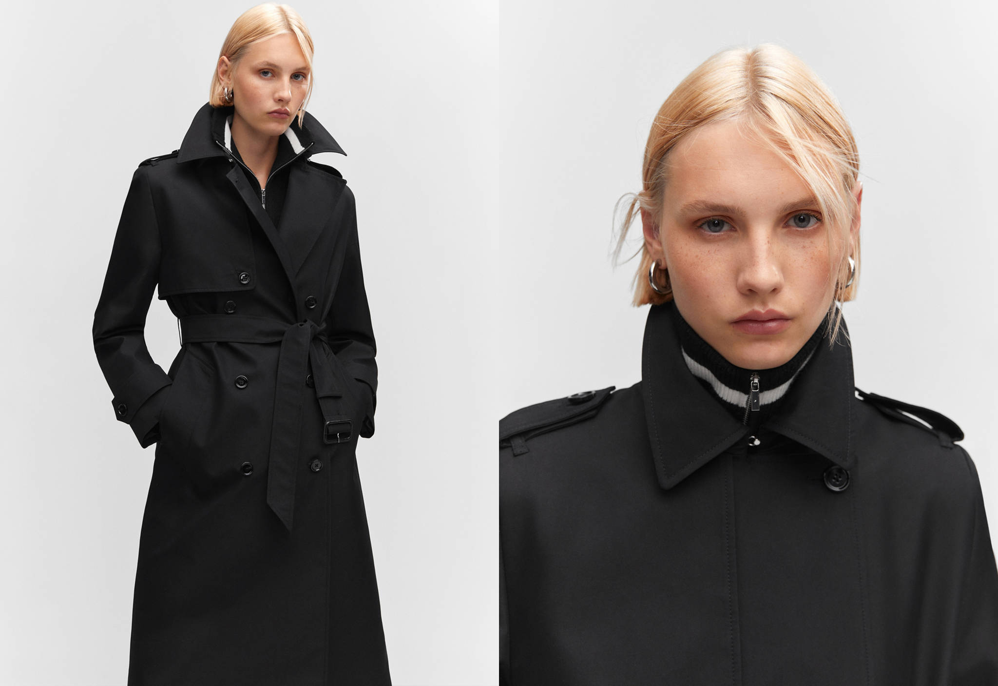 Waterproof double-breasted trench coat - Panoramic plane