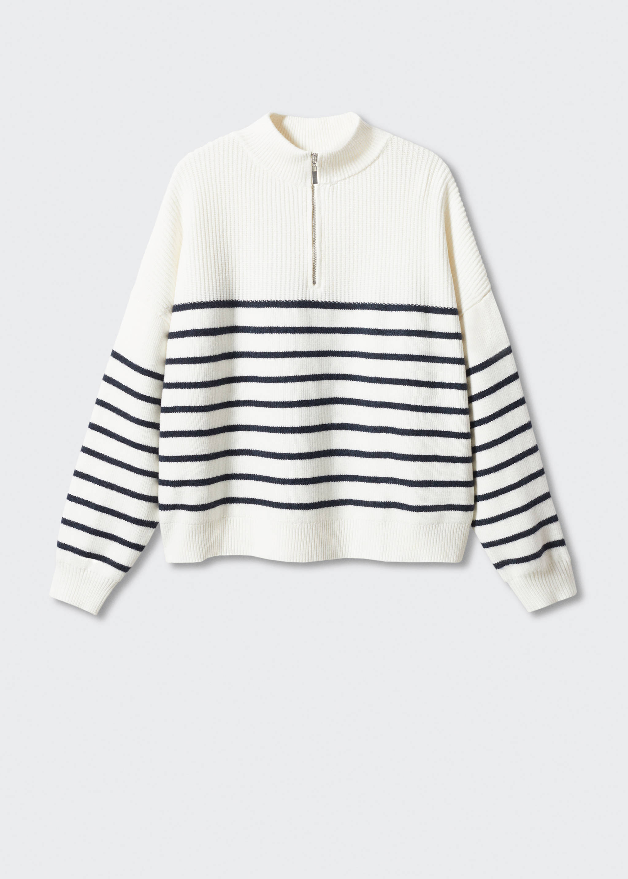 Джемпер в полоску с молнией - Изделие без модели